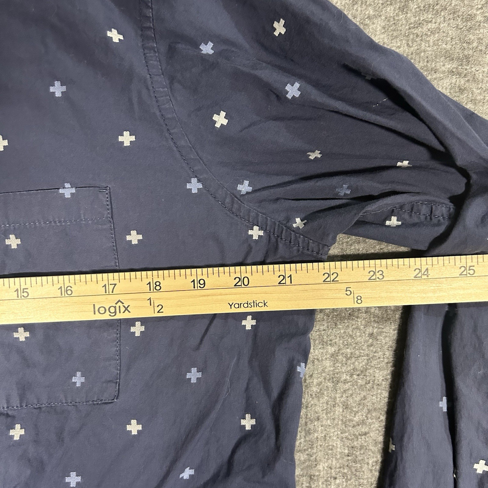 Pendleton Shirt Womens L Long Sleeve Button Up Blue Cross Cotton Work Casual