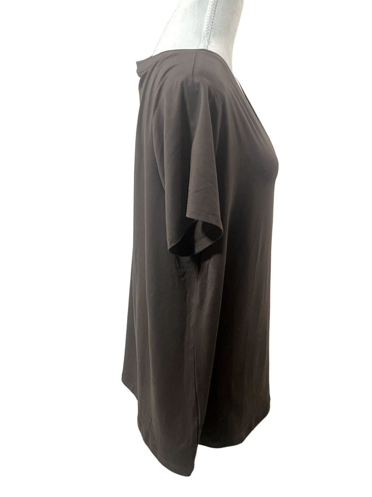 AnyBody Lush Jersey Set of 2 Tees Persimmon/Smoke Large A598320