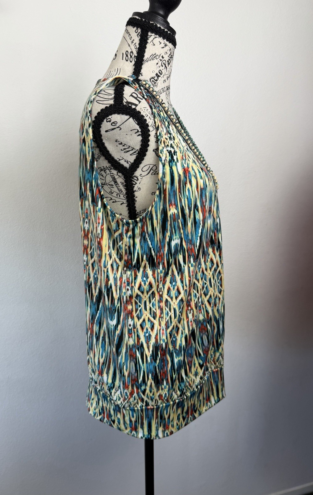Alyx Beaded Geometric Print Tank Top Women’s Medium Boho
