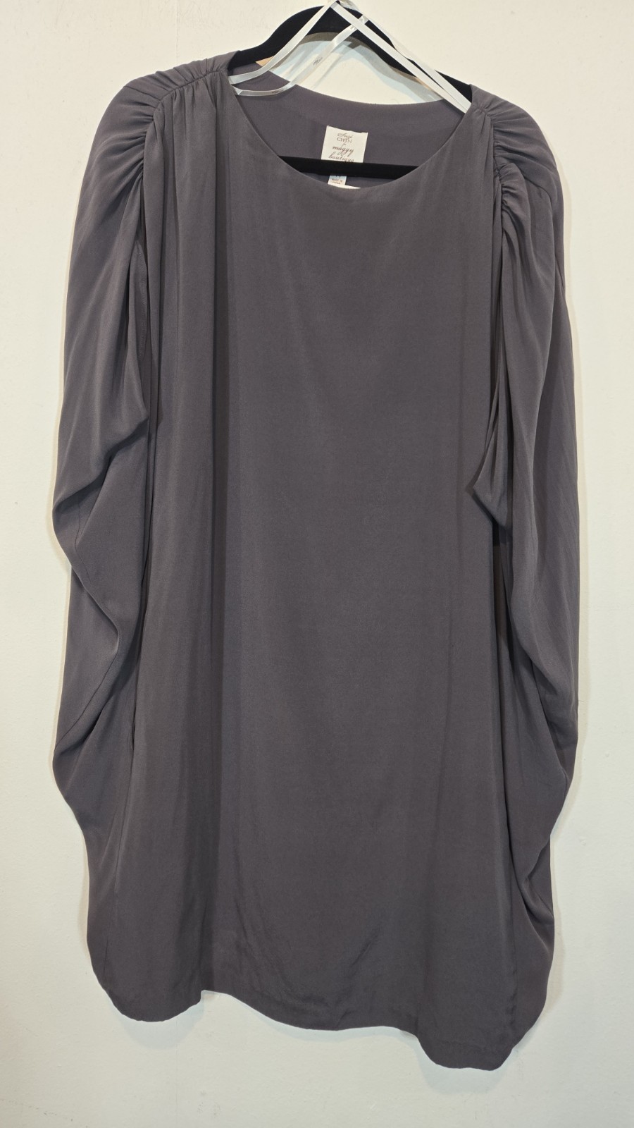 Suzi Chin For Maggie Boutique Silk/ Spandex Dusty Purple Blouse Size 14