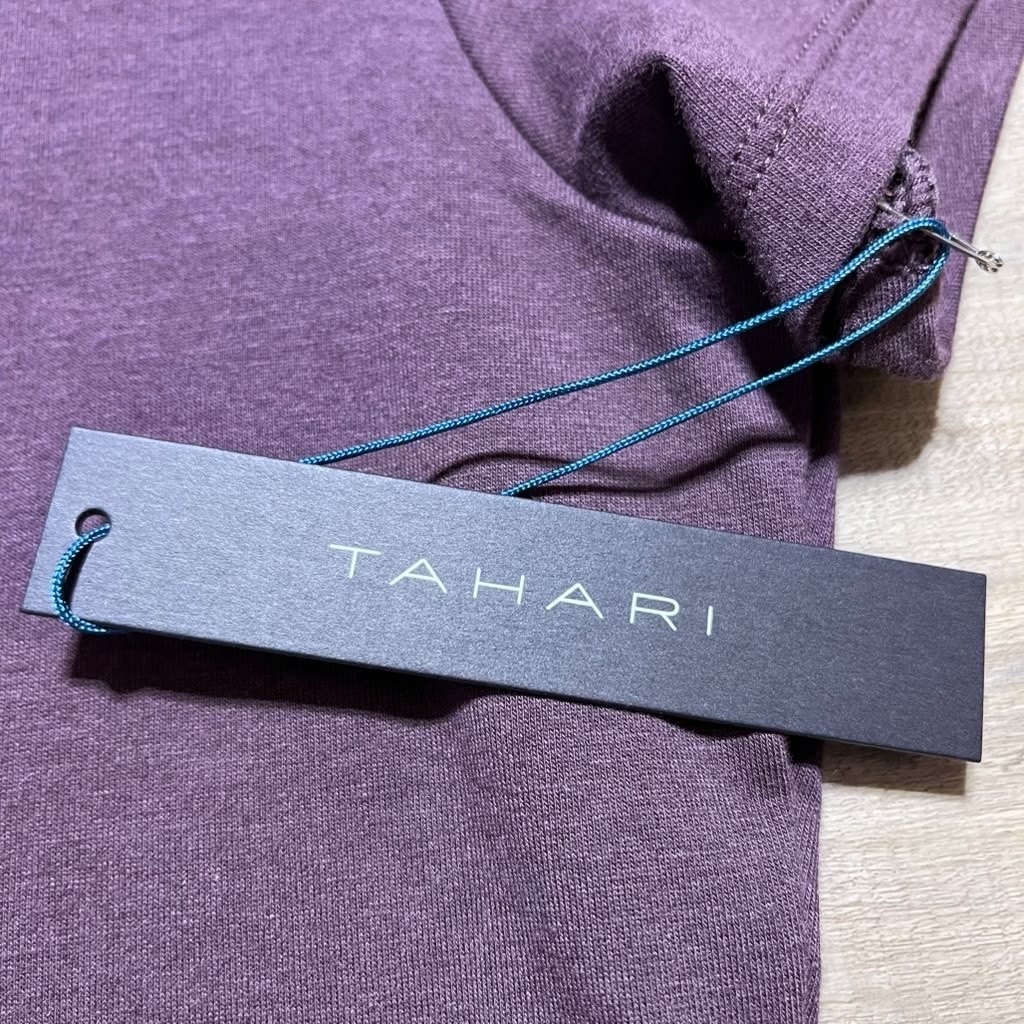 Tahari Womens Modern Essentials Double-Lined Short Sleeve Top Size M Purple
