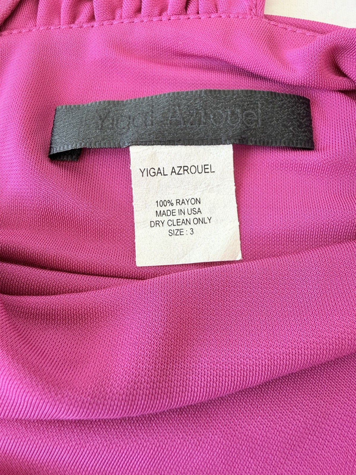 Yigal Azrouel Pink One Shoulder Cutout Draped Top Jersey Size 3 US 6 8 Medium M