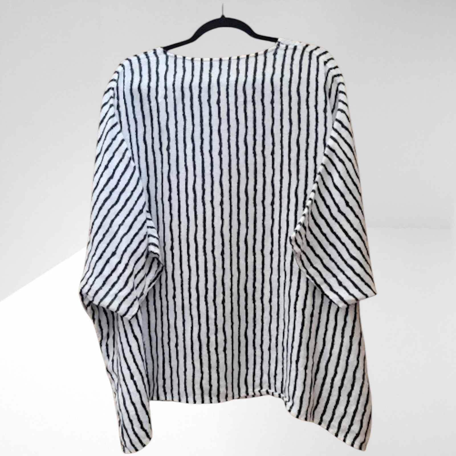 Cheyenne Linen Lagenlook Tunic • Oversized Art to Wear • Asymmetrical Boho L/XL