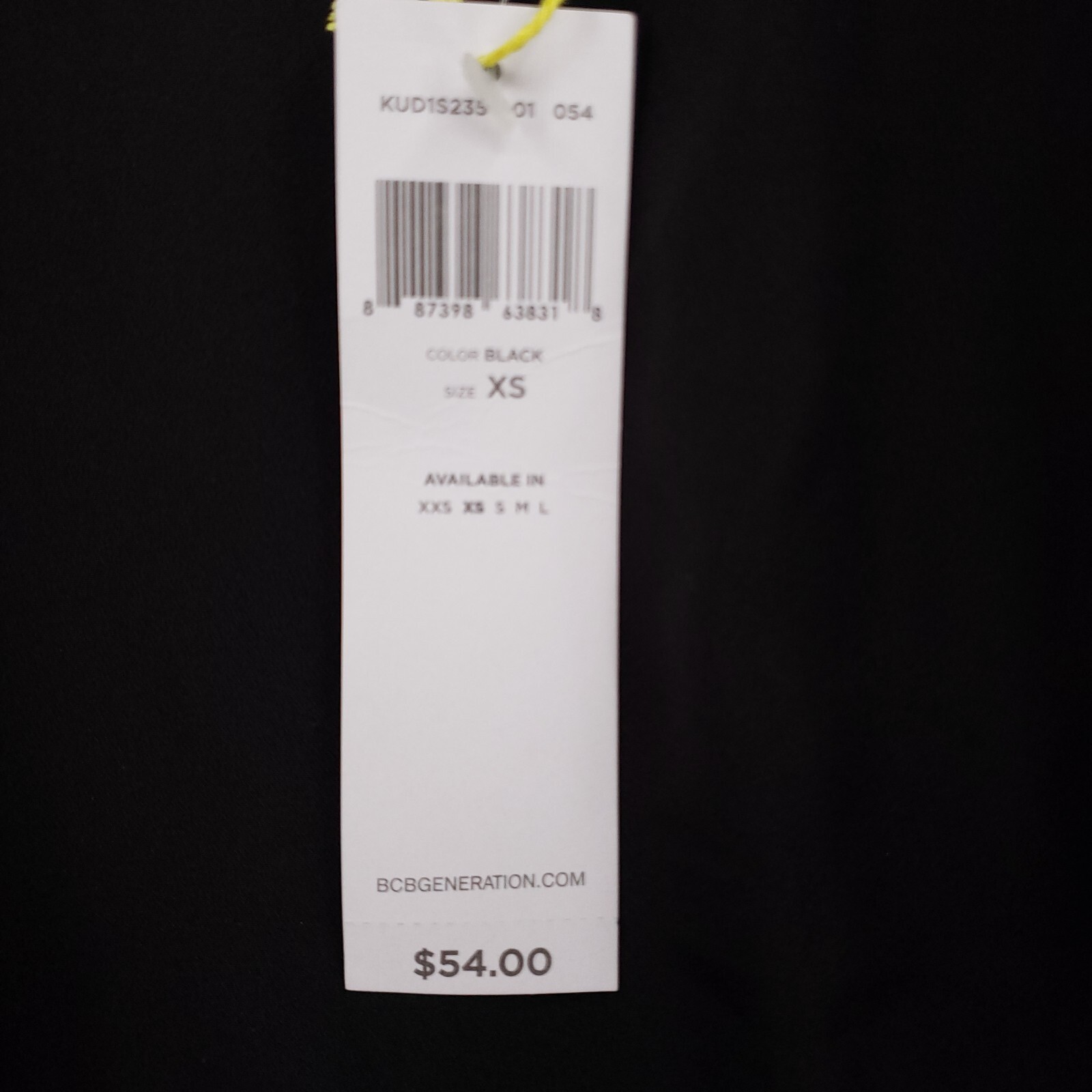 BCBGeneration Tank Womens XS Black Swing V-Neck Lace Strap Polyester NEW