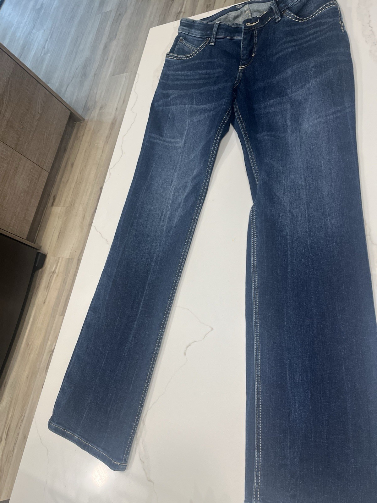 Wrangler Ultimate Riding Slim Mid Rise Blue Denim Ultimate riding Jean