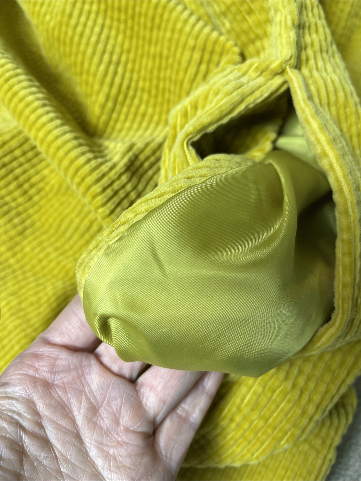 J Jill Shirt Jacket L Mustard Yellow Corduroy Shacket Pockets Button Front