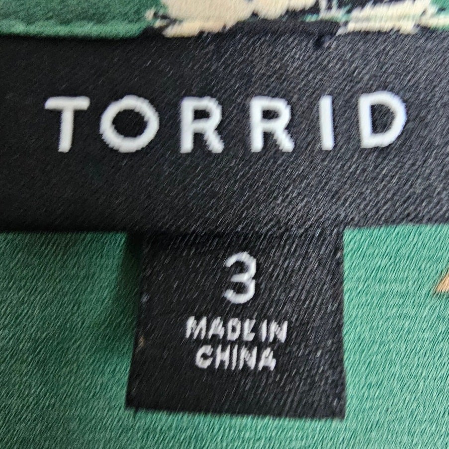 Torrid Floral Madison Georgette Blouse Plus Size 3X Career Corp Work Cottagecore