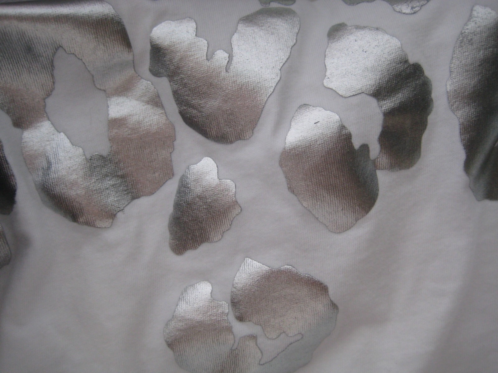 Adidas Stella McCartney White Tee Shirt Cheetah Print sz Small Organic Cotton