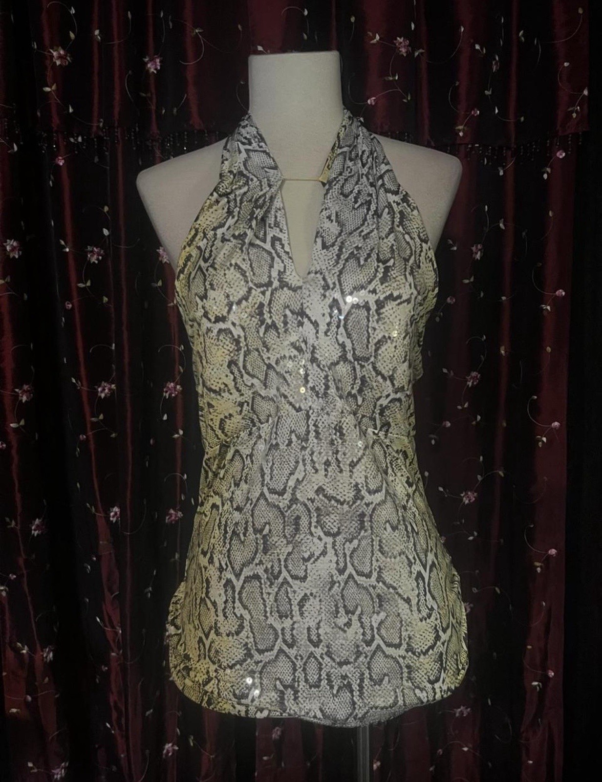Y2K Women’s Cache Animal Print Halter Top