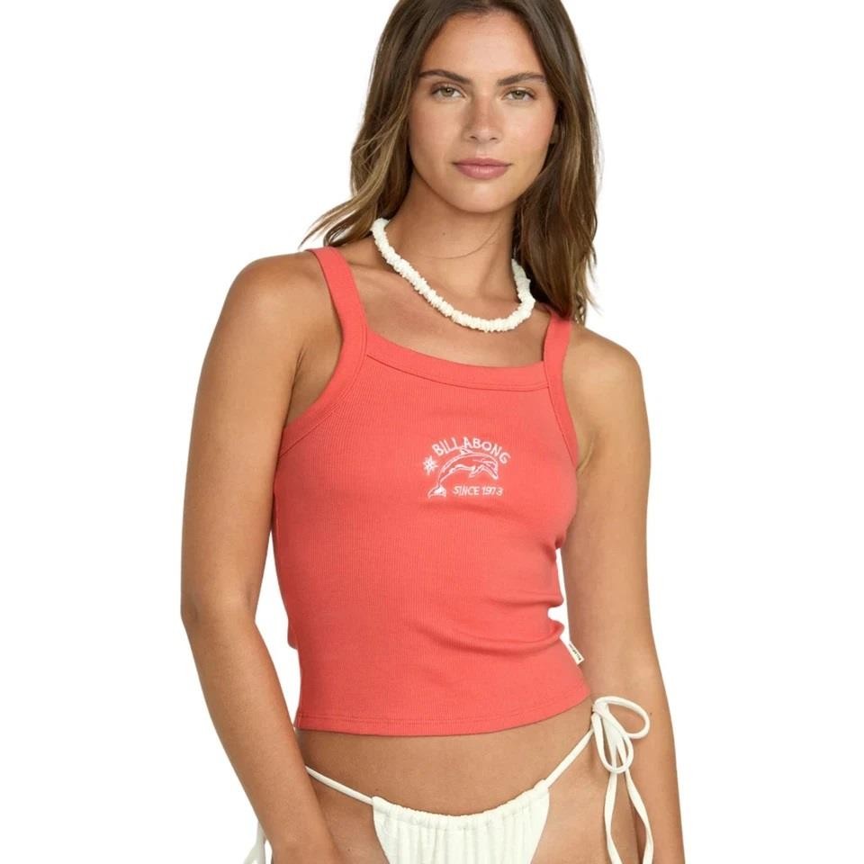 Billabong Women Day Trip Forever Knit Tank Women’s Top Hibiscus Small