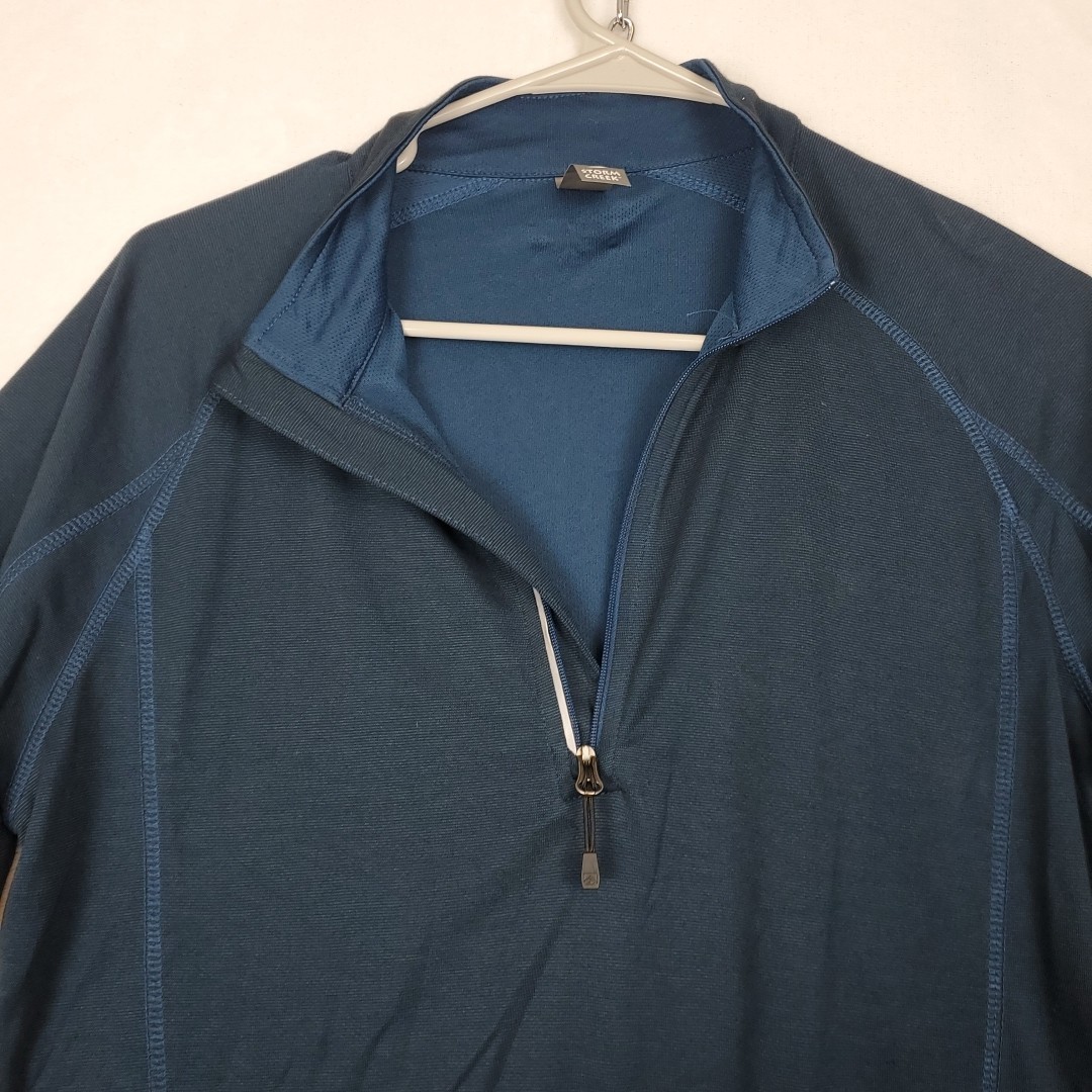 Storm Creek 1/4 Zip Bamboo Blend Navy Blue Womens M Top Hiking Outdoor Gorpcore