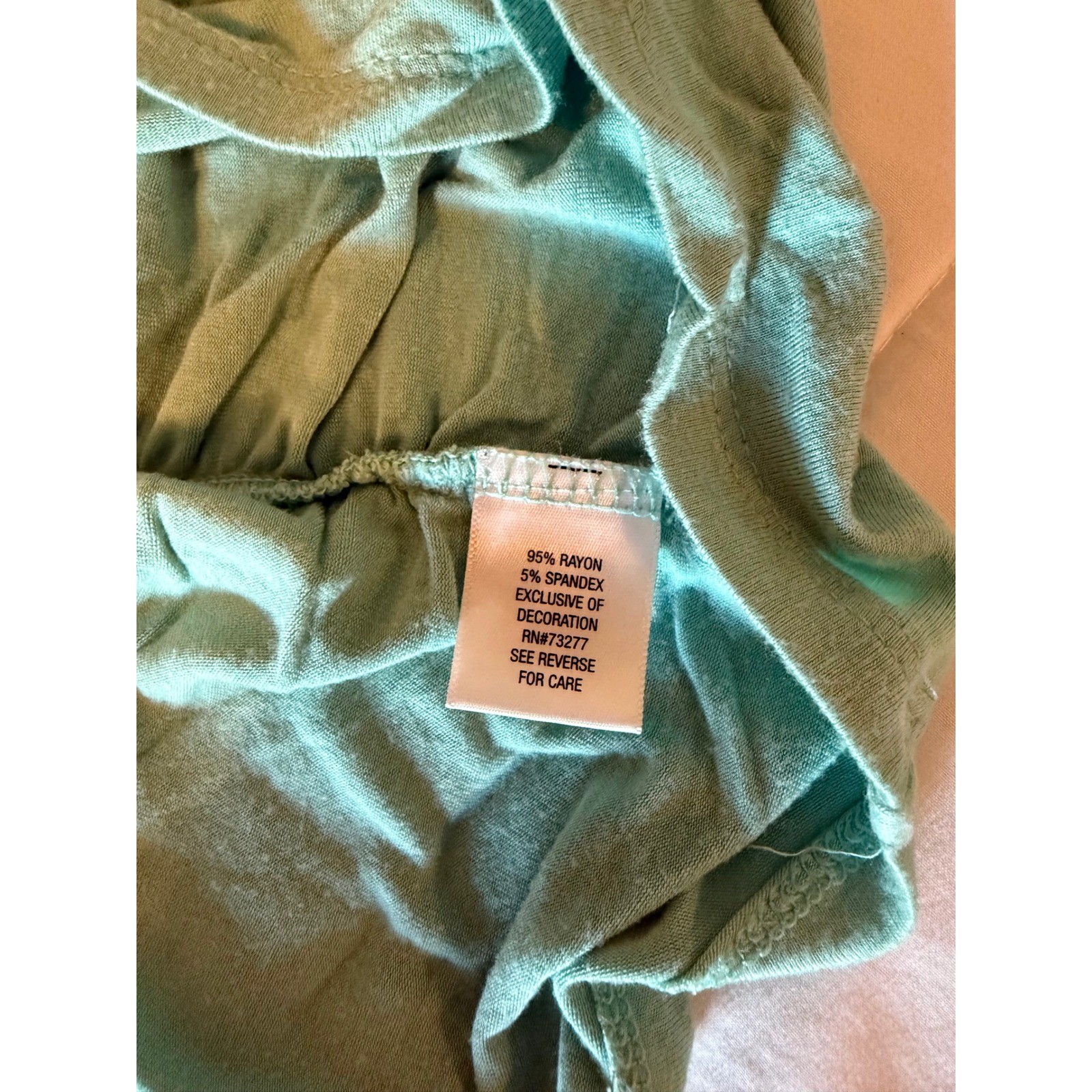 A:glow Maternity Ruched Side Short Sleeve Scoop Neck Top Sage Green Large