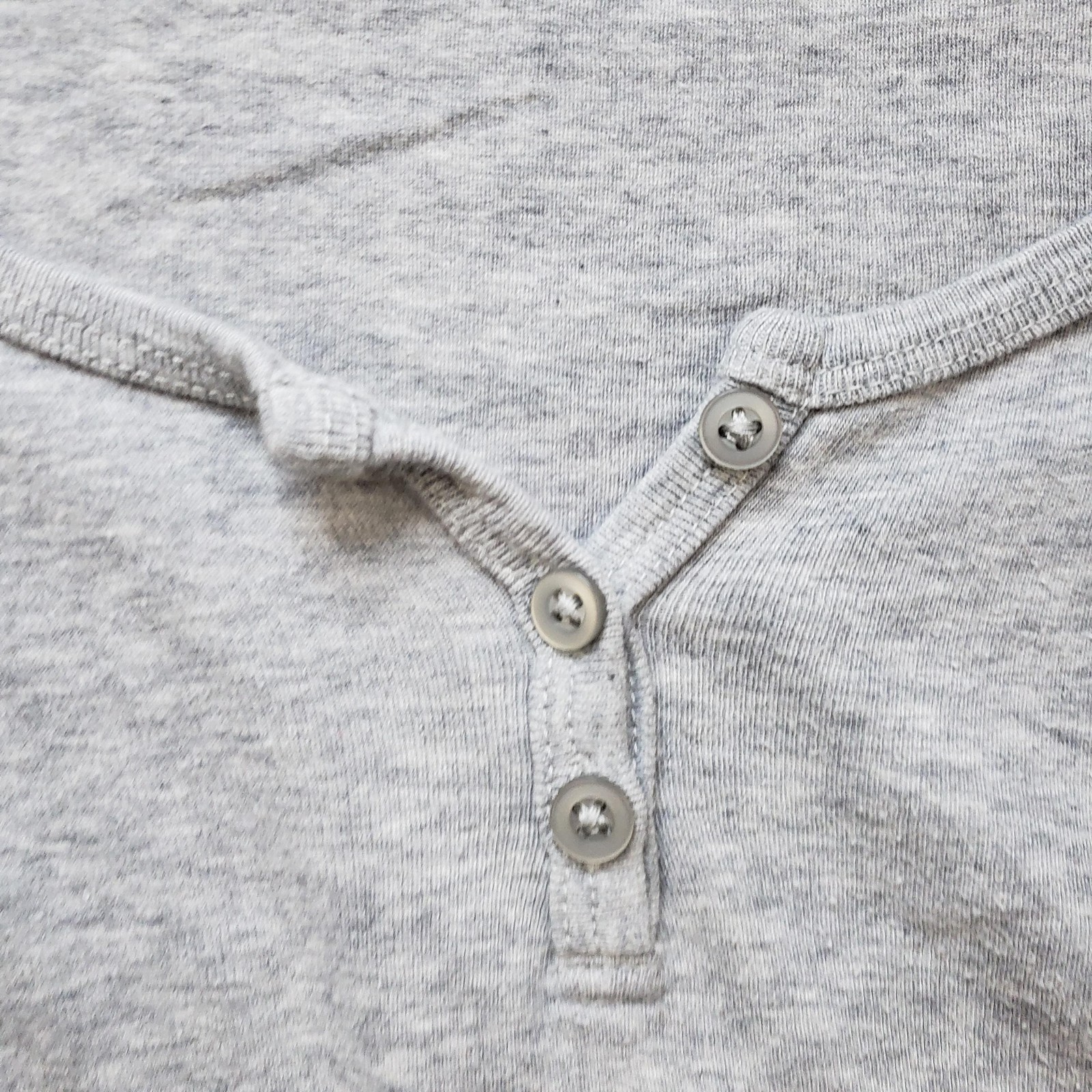Brandy Melville Shirt Womens One Size Gray Henley Long Sleeve Lightweight Ladies
