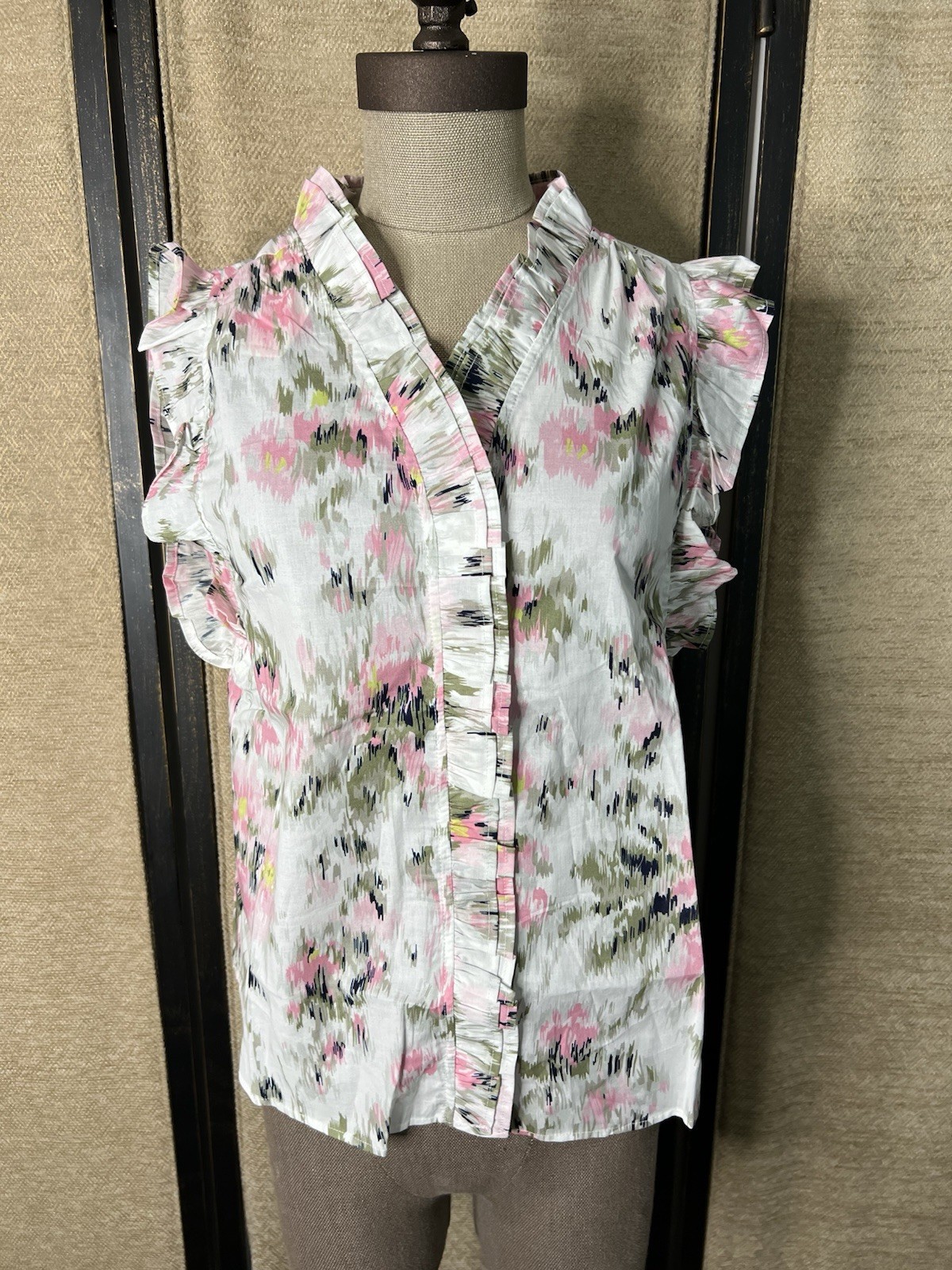 NWT Sundance Catalog Dylan Milla Flora Daze Top Ruffle Sleveless Size XS $158