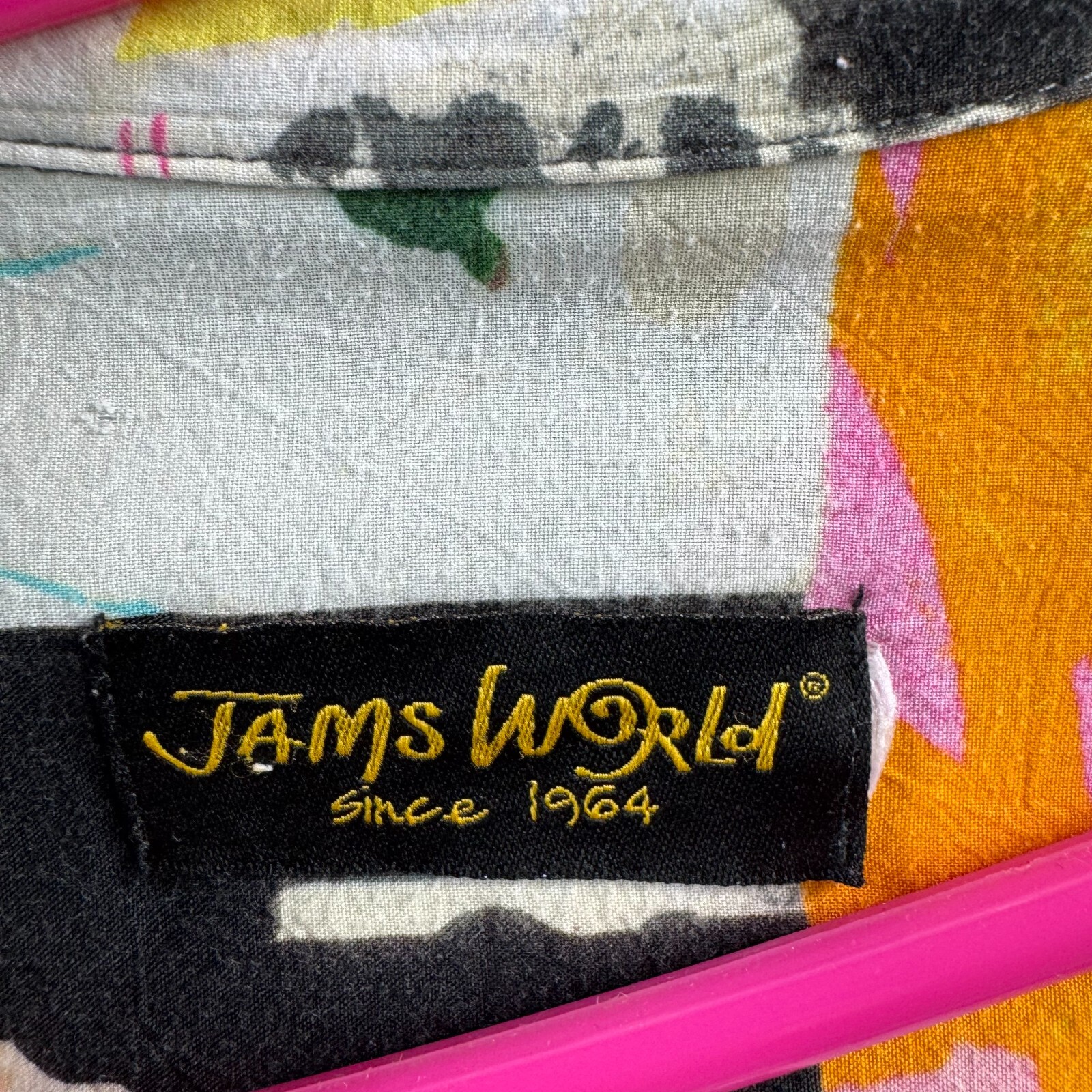 Jams World Shirt Womens 2XL Floral Hawaiian Rayon Soft Light Aloha Resort Flowy