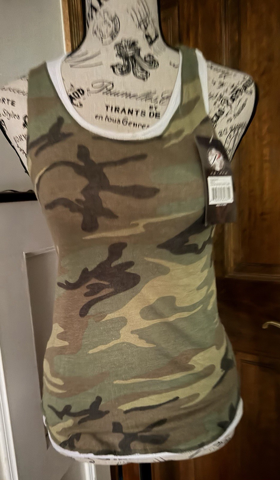 Rothco Combat Tested Woman’s Woodland Camo Ribbed Tank Top Sz S NWT
