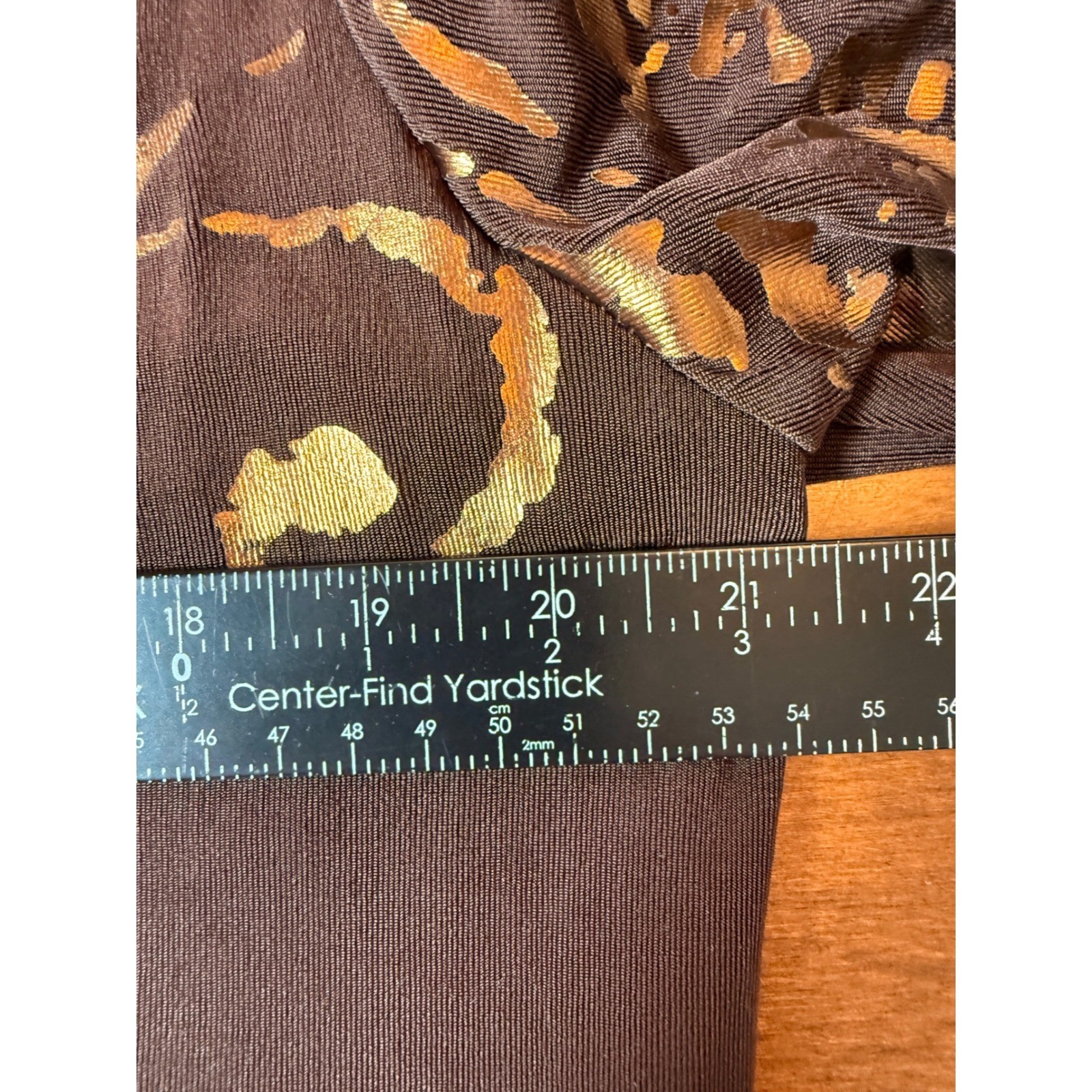 Chico’s Travelers Top Women Size 3 Brown Gold Acetate Metallic Foil XL