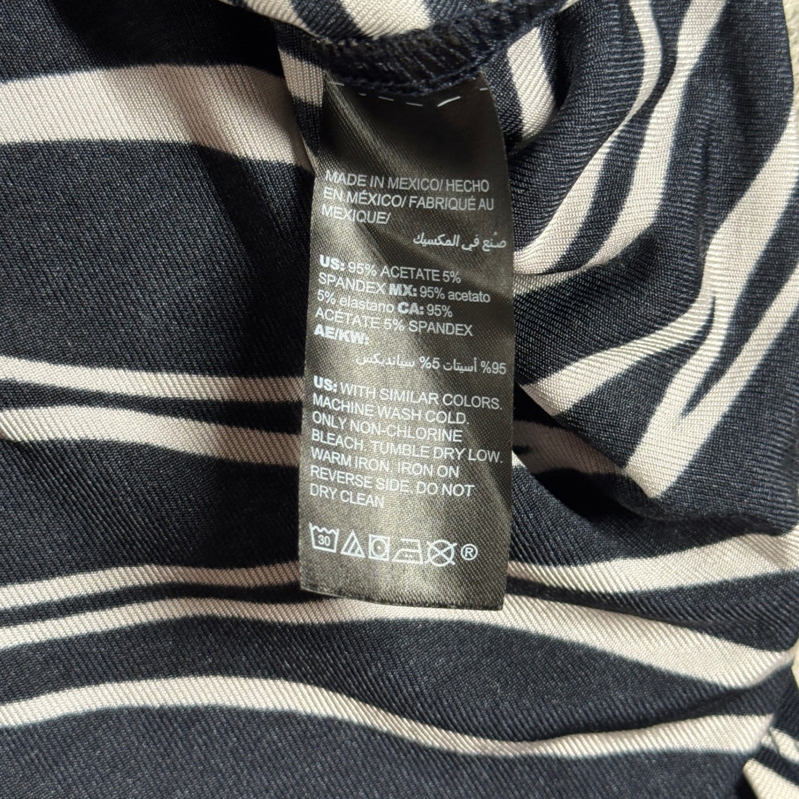 Chicos Tunic Women 8 Medium Travelers Zebra Animal Print Asymmetric Wrinkle Free