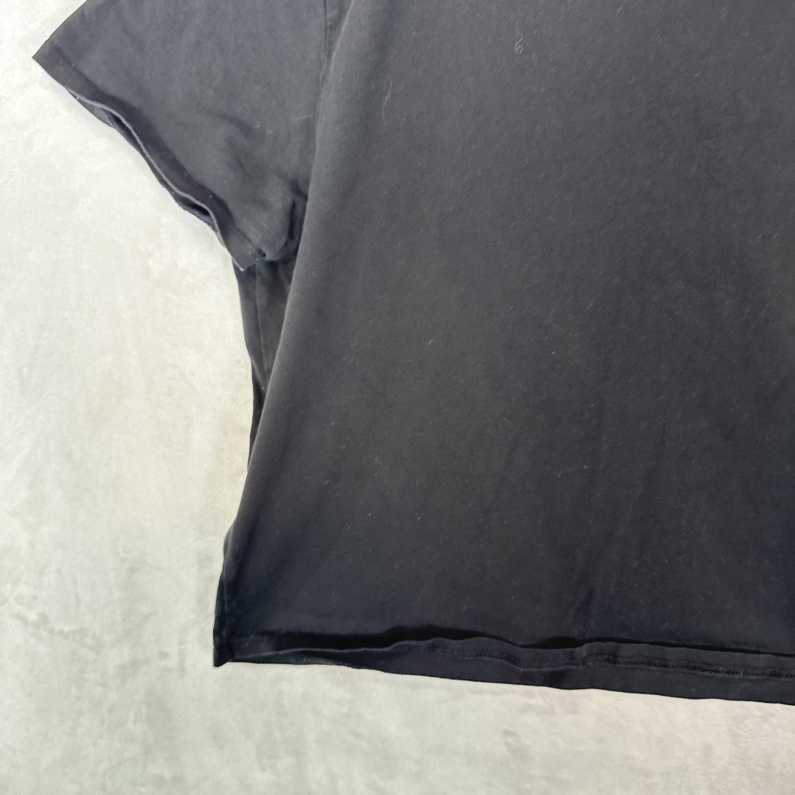 Outdoor Voices Shirt Womens L Black Organic Cotton Crop Tee Crew Neck Basic