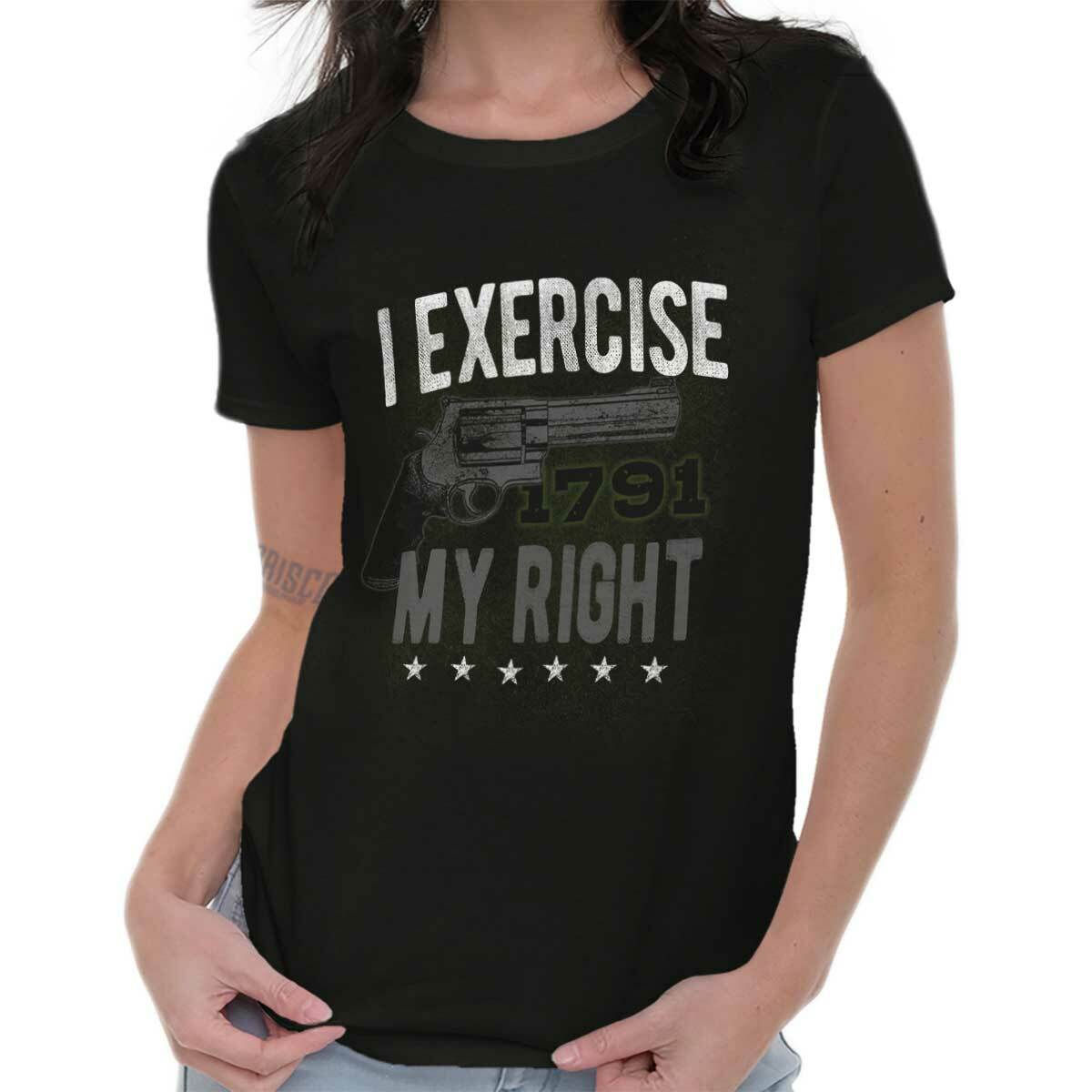 2nd Amendment Pro Gun Rights 2A Supporter Graphic T Shirts for Women T-Shirts