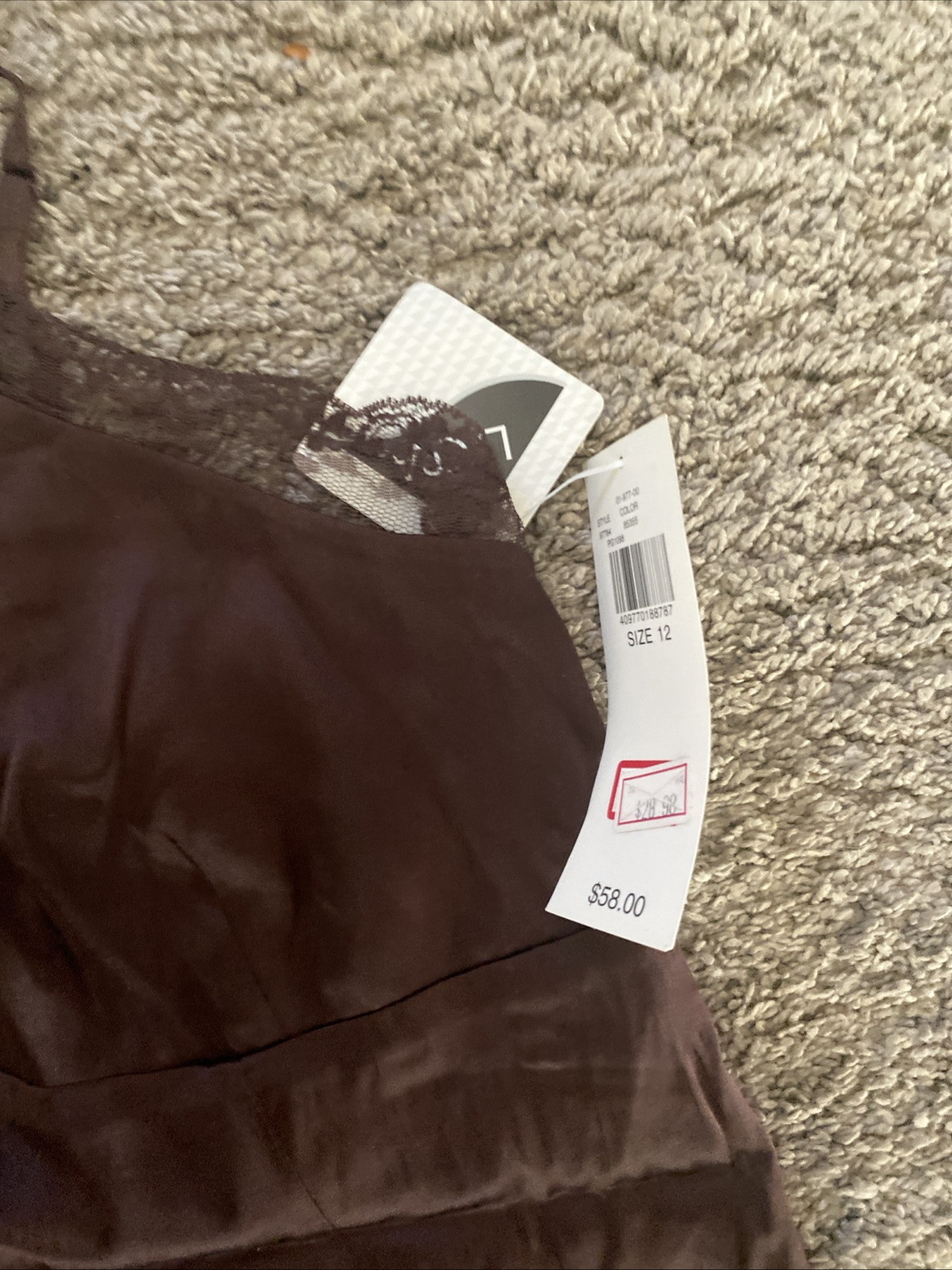 Y2K Context Lace Strap Brown Tank – Sz 12