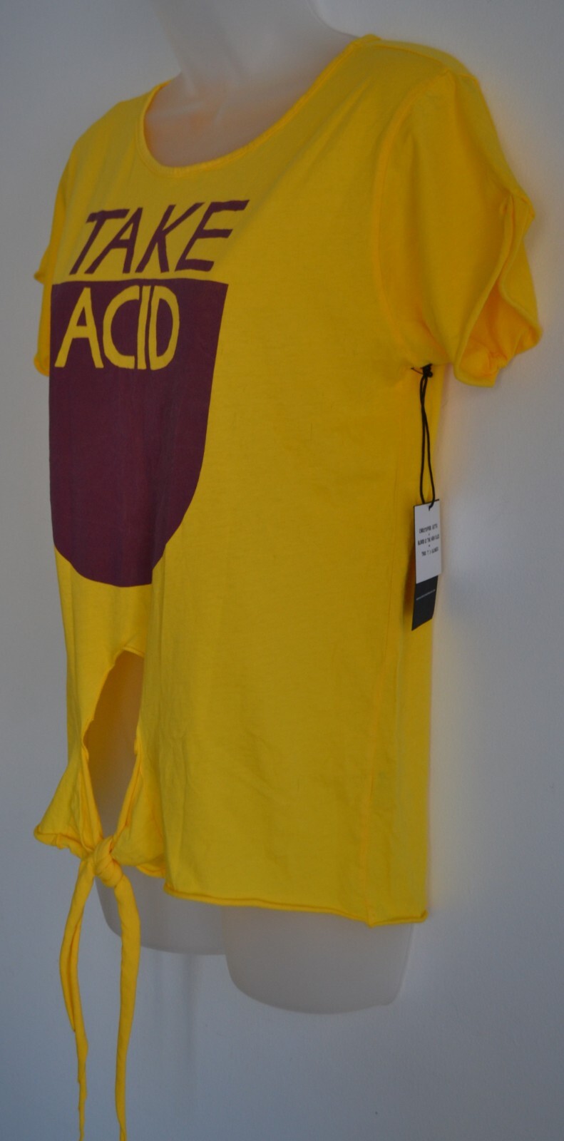 T Shirt, Take ACID, Yellow, Christopher Bettig & Blood is the New Black