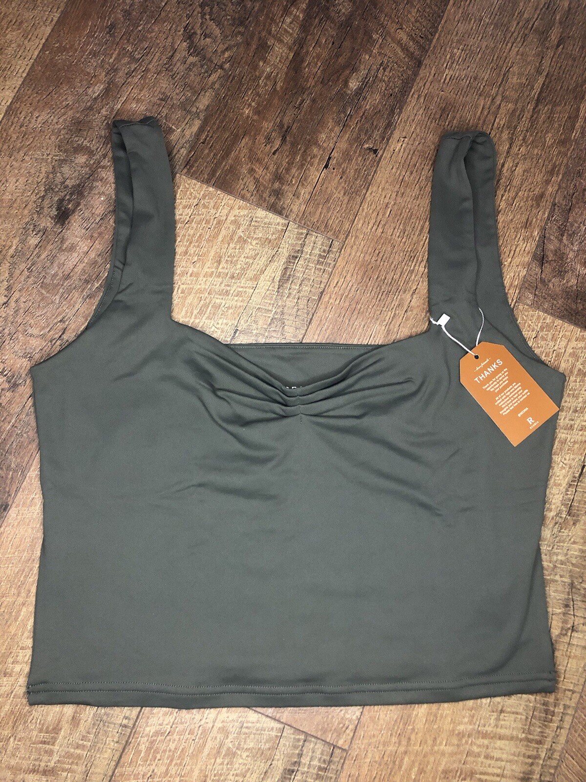 Women Y2K Ruched Sweetheart Neck Backless Sleeveless Side Split Cropped Tank XL