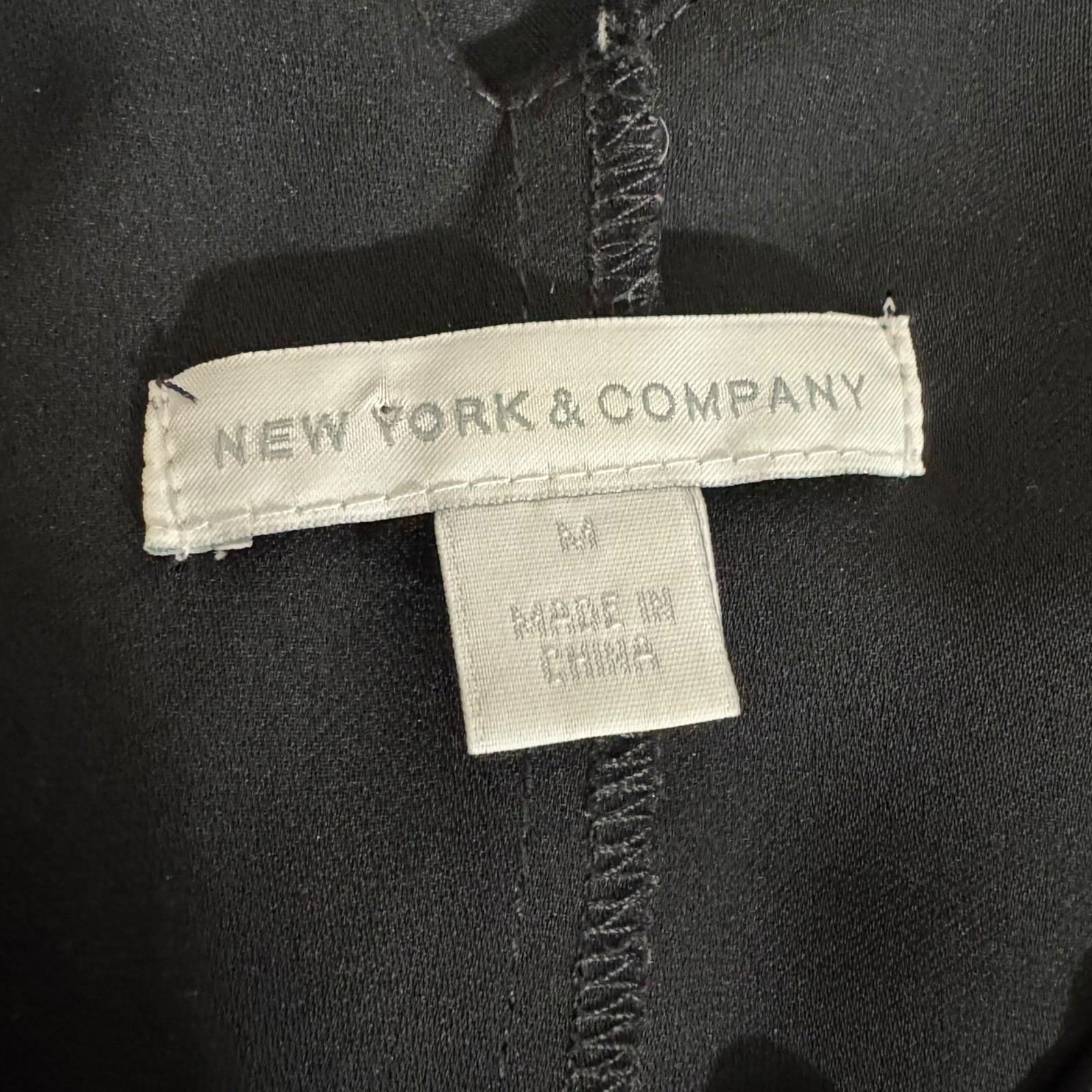 New York & Company Black Chiffon Multi Layered Flowing Tank Rhinestone Collar