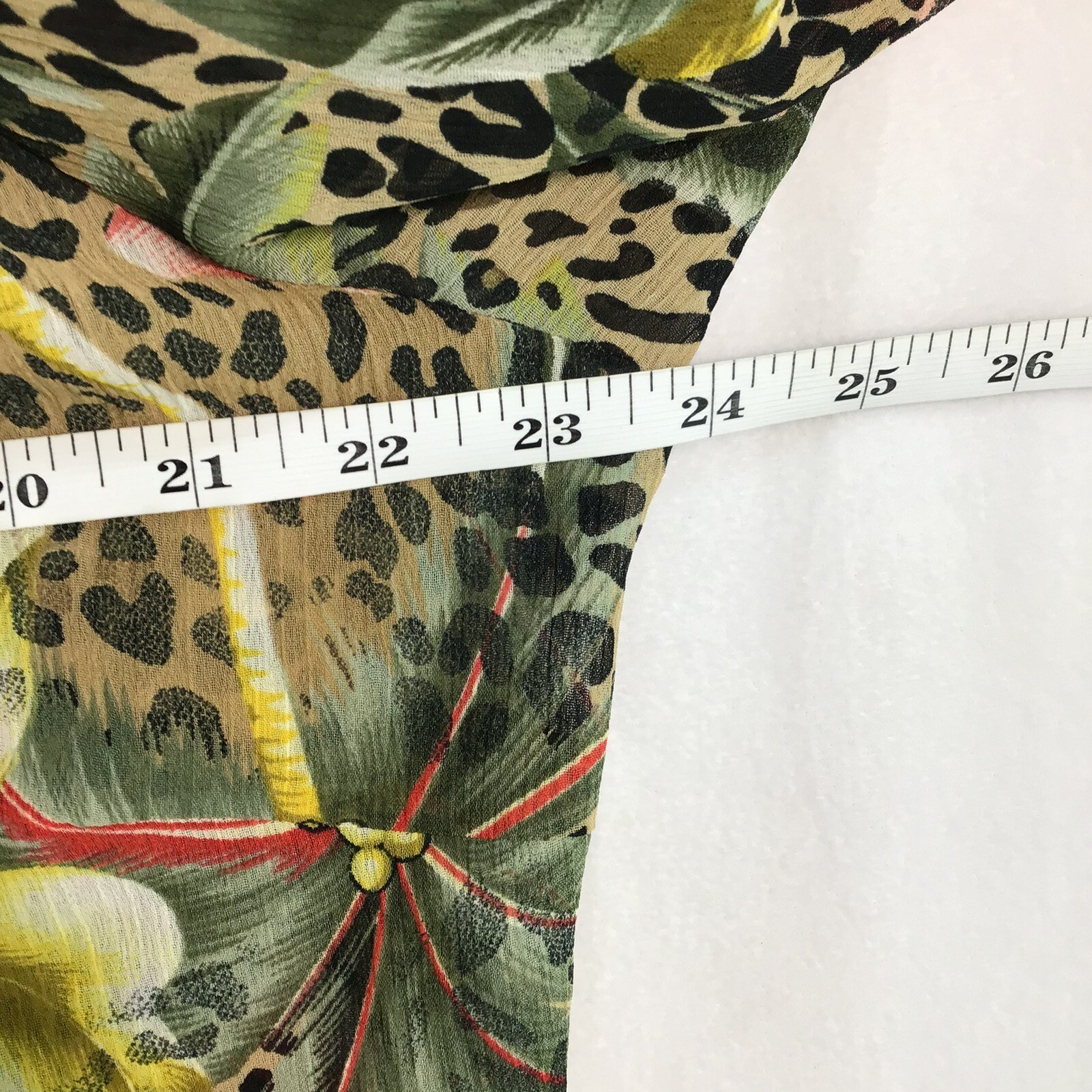 Requirements NEW Women’s Blouse Top XL Double Layer Front Tie Boho Beachy Tropic
