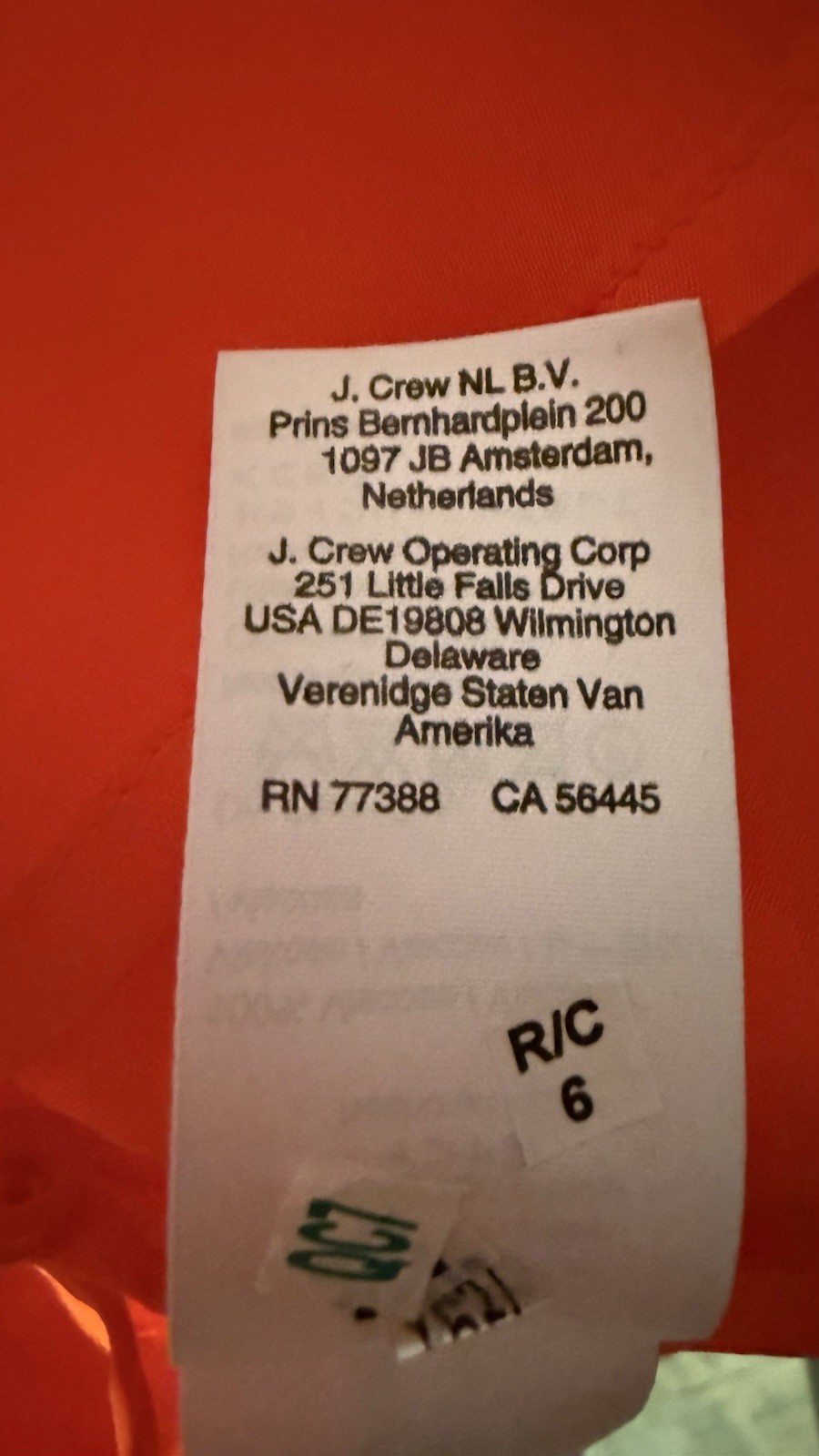 J.CREW Orange Chiffon Sheer Lightweight Button Front Collared Blouse Size 14