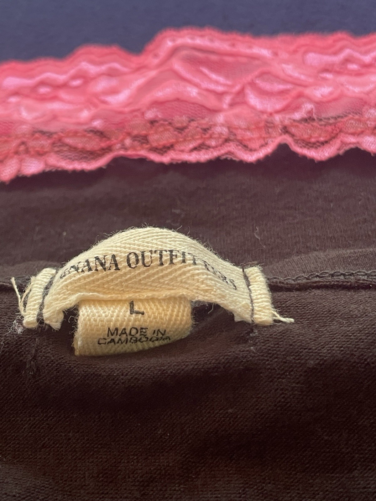 Zenana Black Cami Hot Pink Lace Top Y2K CoquetteWhimsigothBabydollGrunge Large