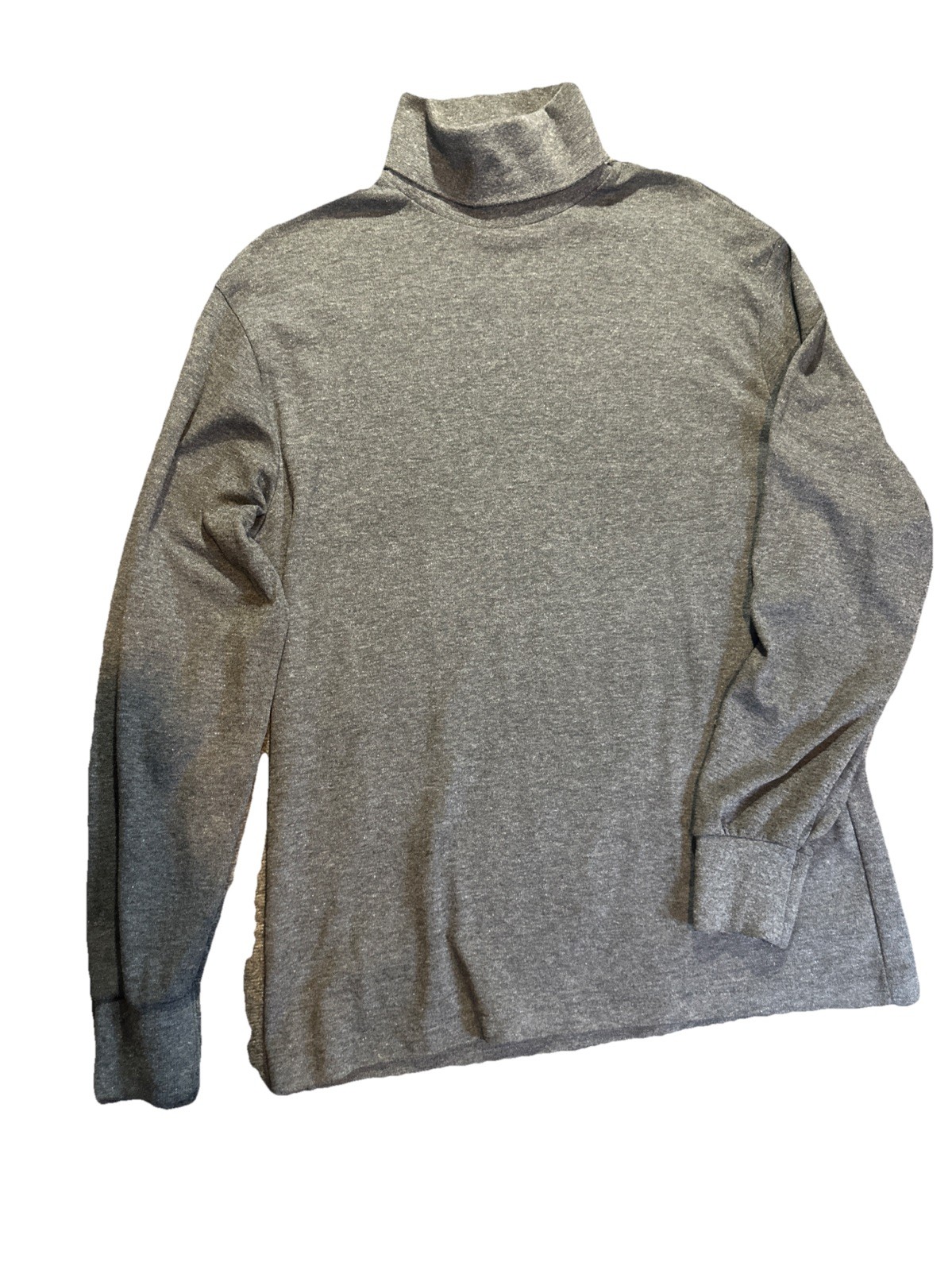 VTG Wrangler Turtleneck Shirt Womens Large Grey Preppy Classic Ski Made USA 90s