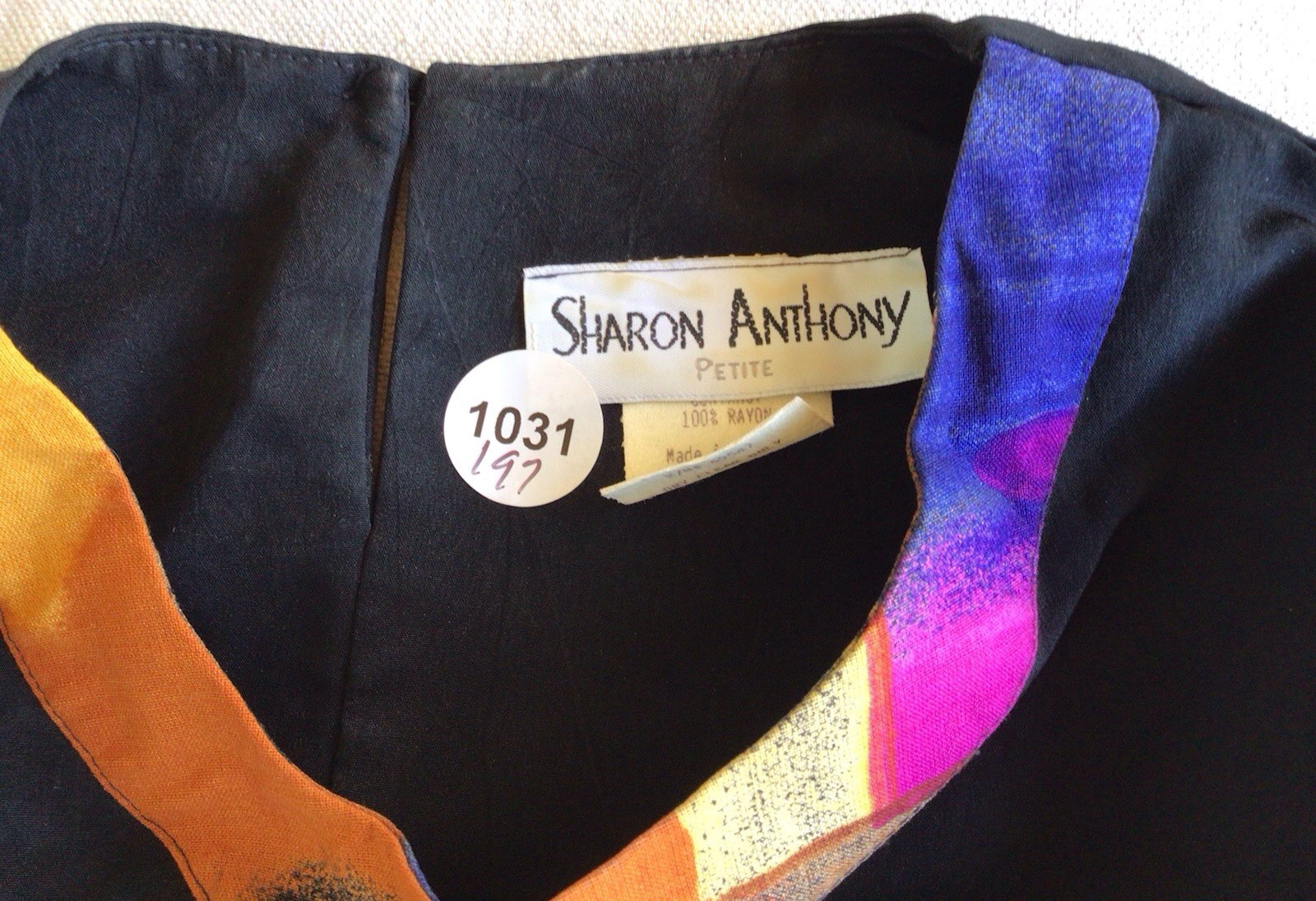 Sharon Anthony Petite Blouse Top Pullover Short Sleeve Dry Clean Size S