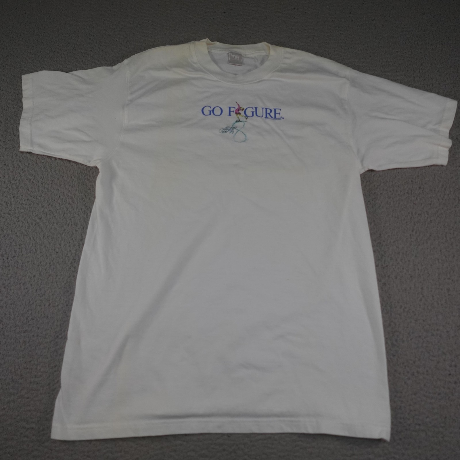 Vintage Figure Skating Shirt Womens Medium White Ice Skating Graphic Tee 90s USA