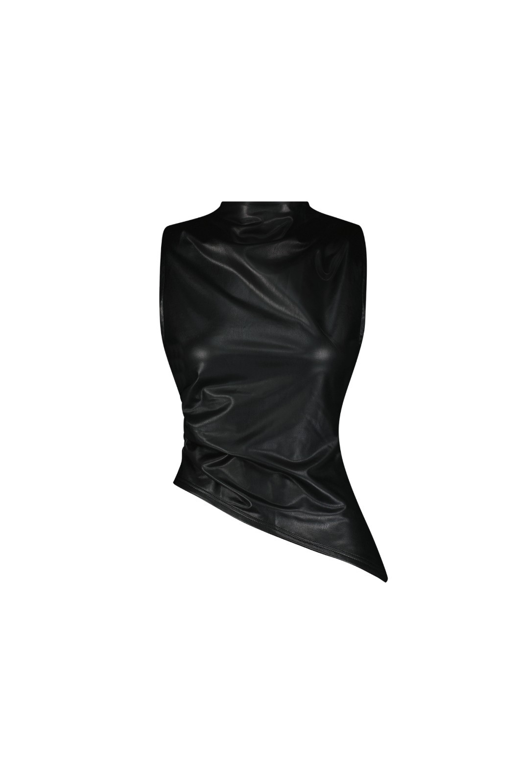 Zaina Leather Top Black THE NOLI SHOP