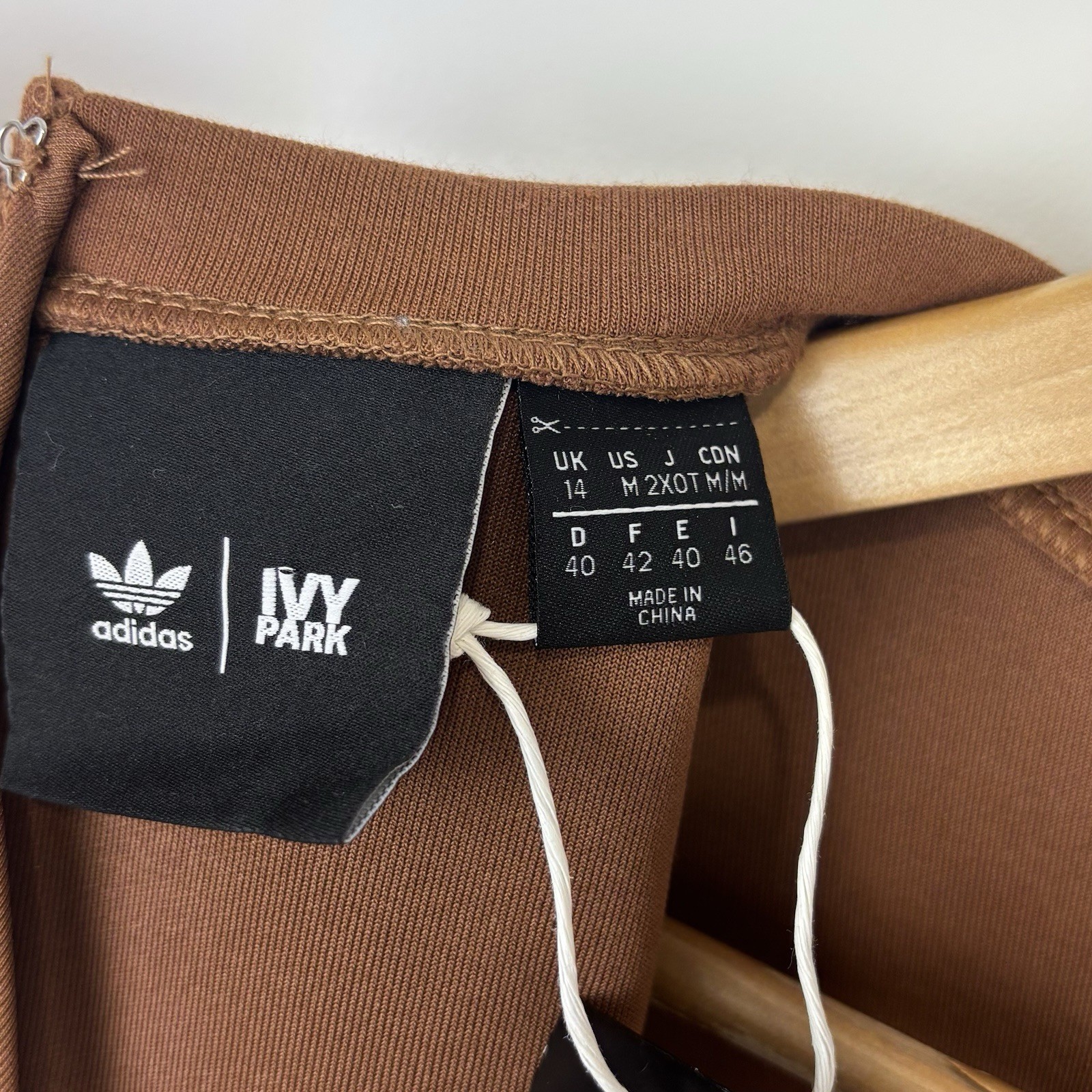 Adidas x Ivy Park Bodysuit Wild Brown Size 14 UK Women’s Long Sleeve New Unused