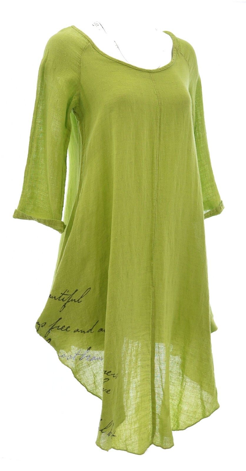 LUUKAA Linen Gauze A5010 Lagenlook BUTTERFLY TUNIC TOP (sizes S – 3XL) 3 COLORS