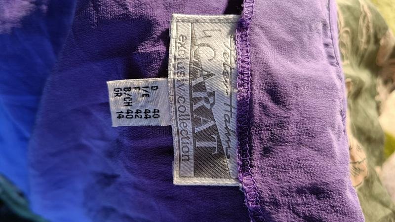Women Peter Hahn shirt purple silk 42
