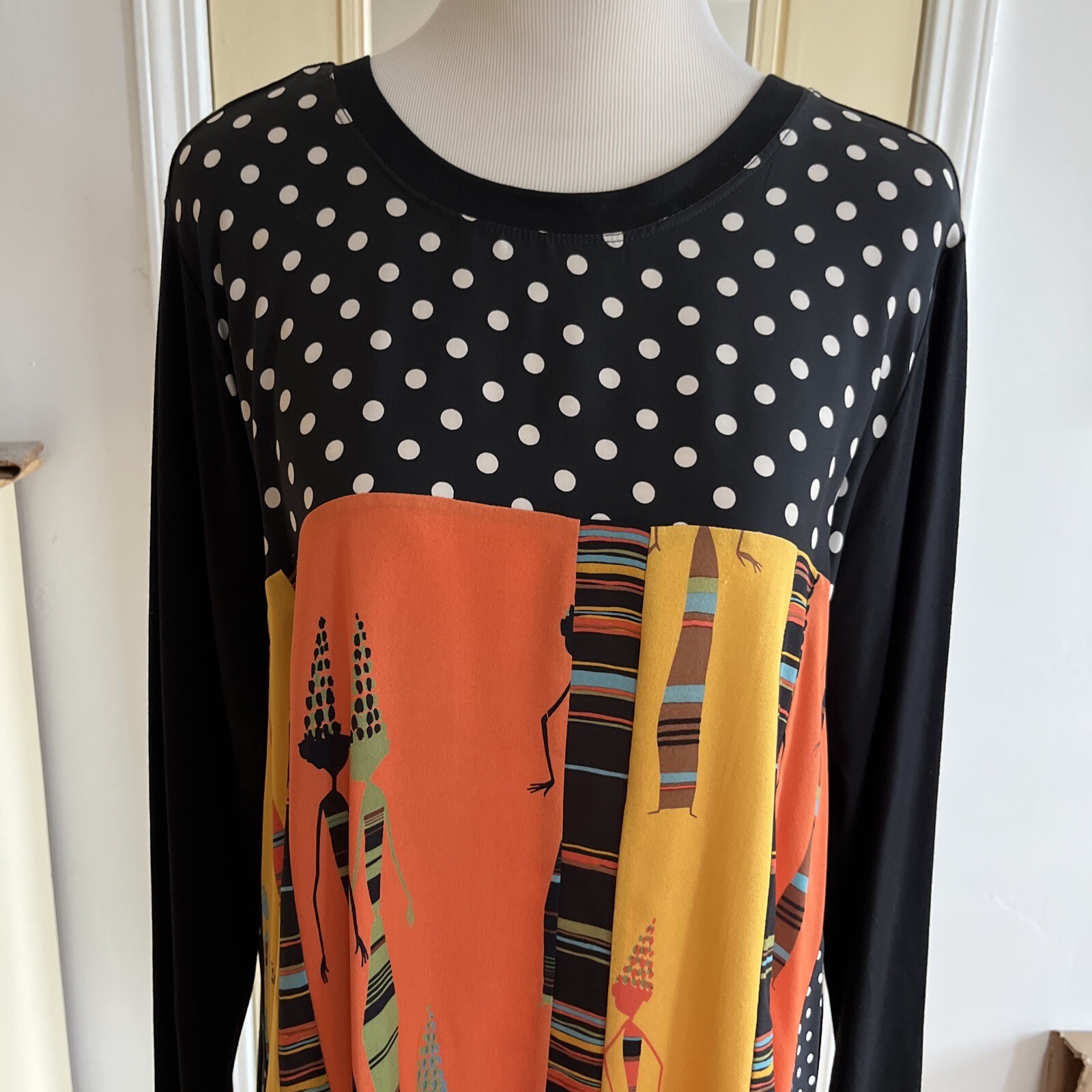 HARARI Native Print Top Sz XL