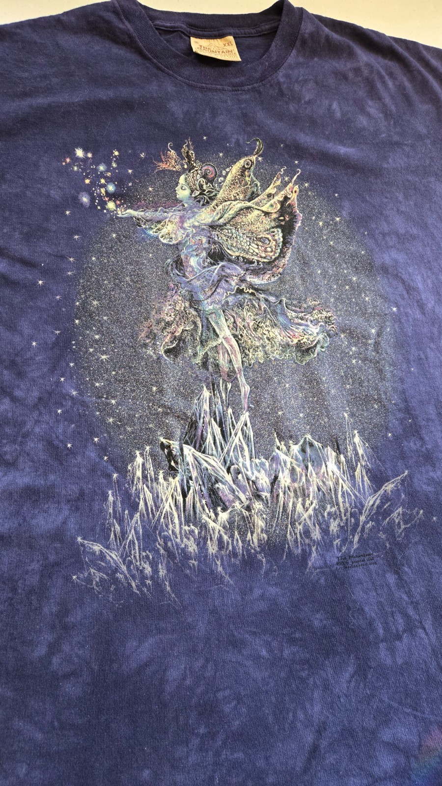 Vintage The Mountain Purple Dyed, Fairy on Rocks, T-Shirt Size XXL 2006