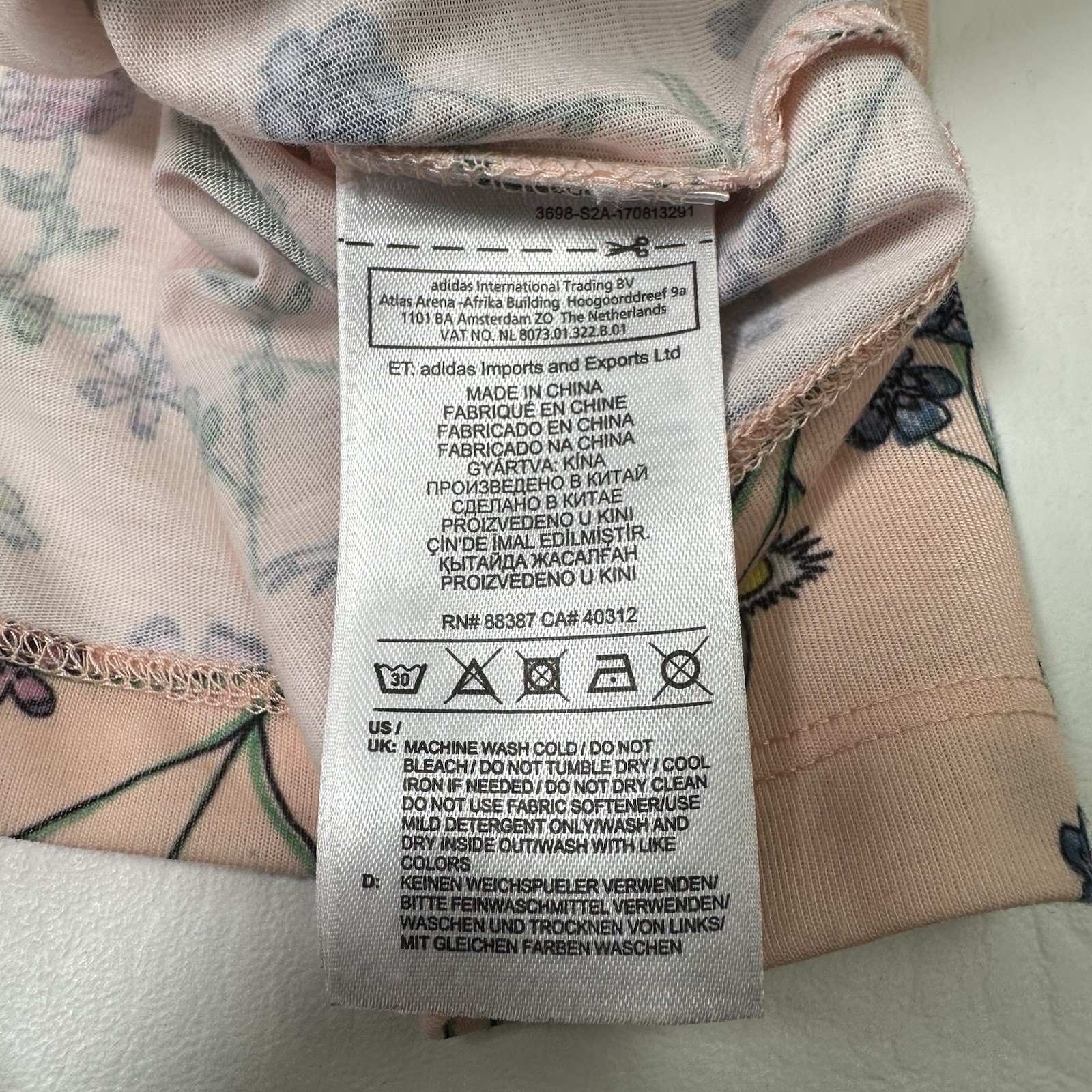 Adidas Originals Floral Crop Top T-Shirt Women’s M Trefoil Ain’t No Sunshine