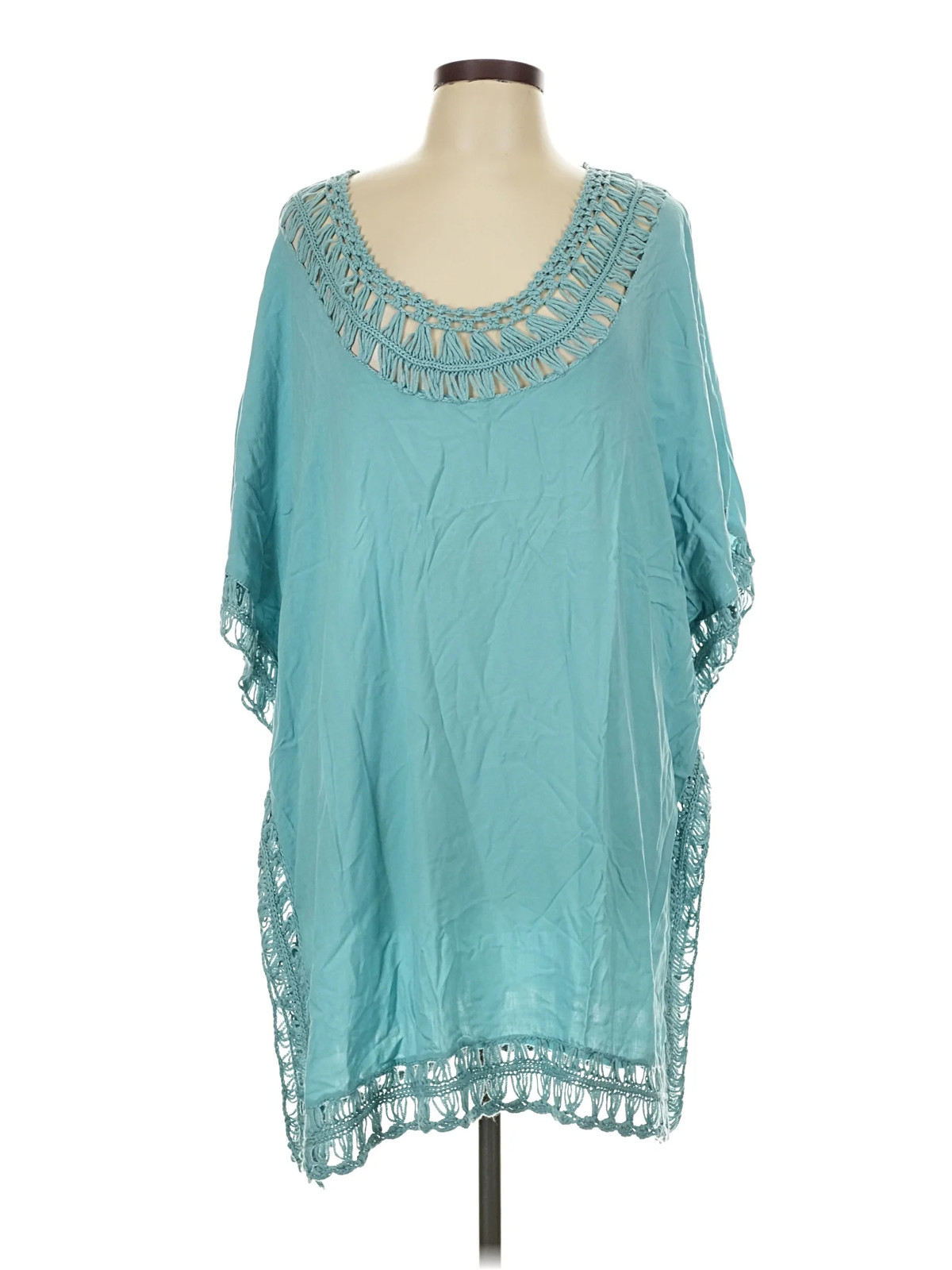 Floryday Women Green 3/4 Sleeve Blouse L