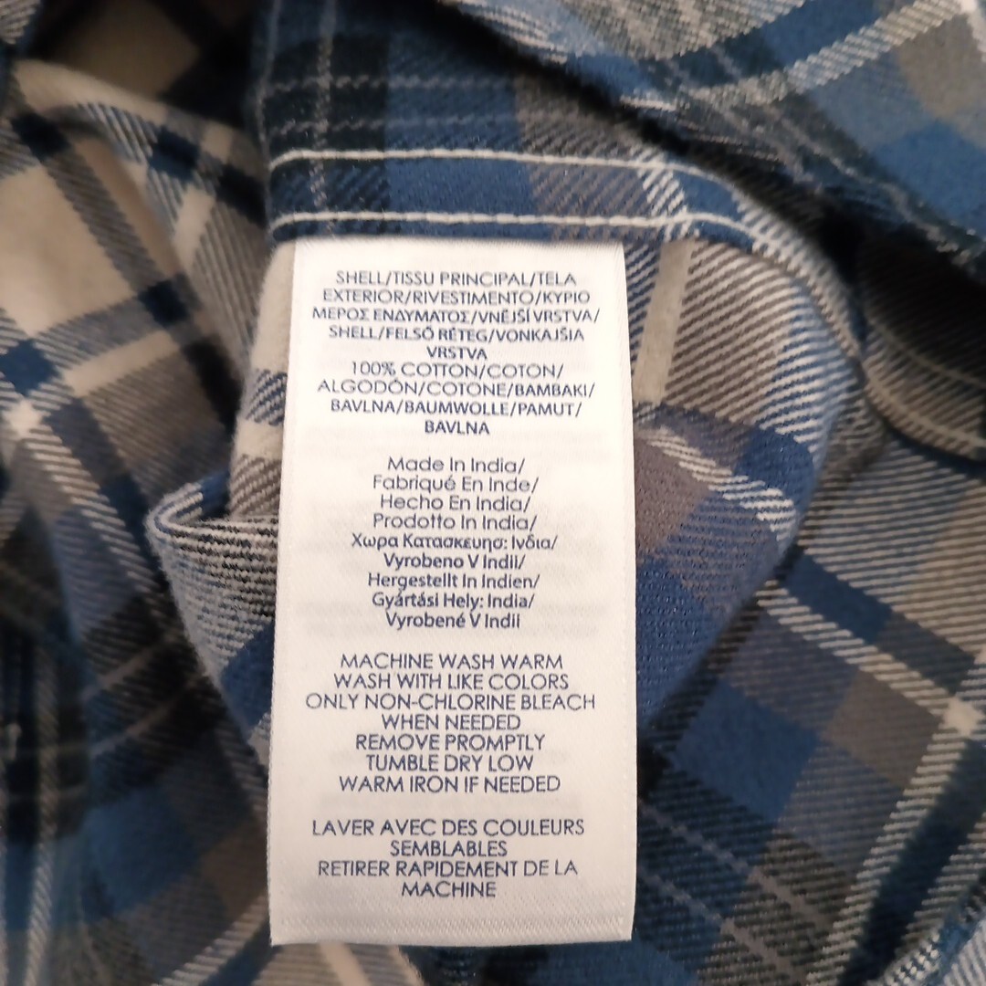 Chaps Shirt Womens Small Blue Plaid Long Sleeve Full Zip Pockets Cotton