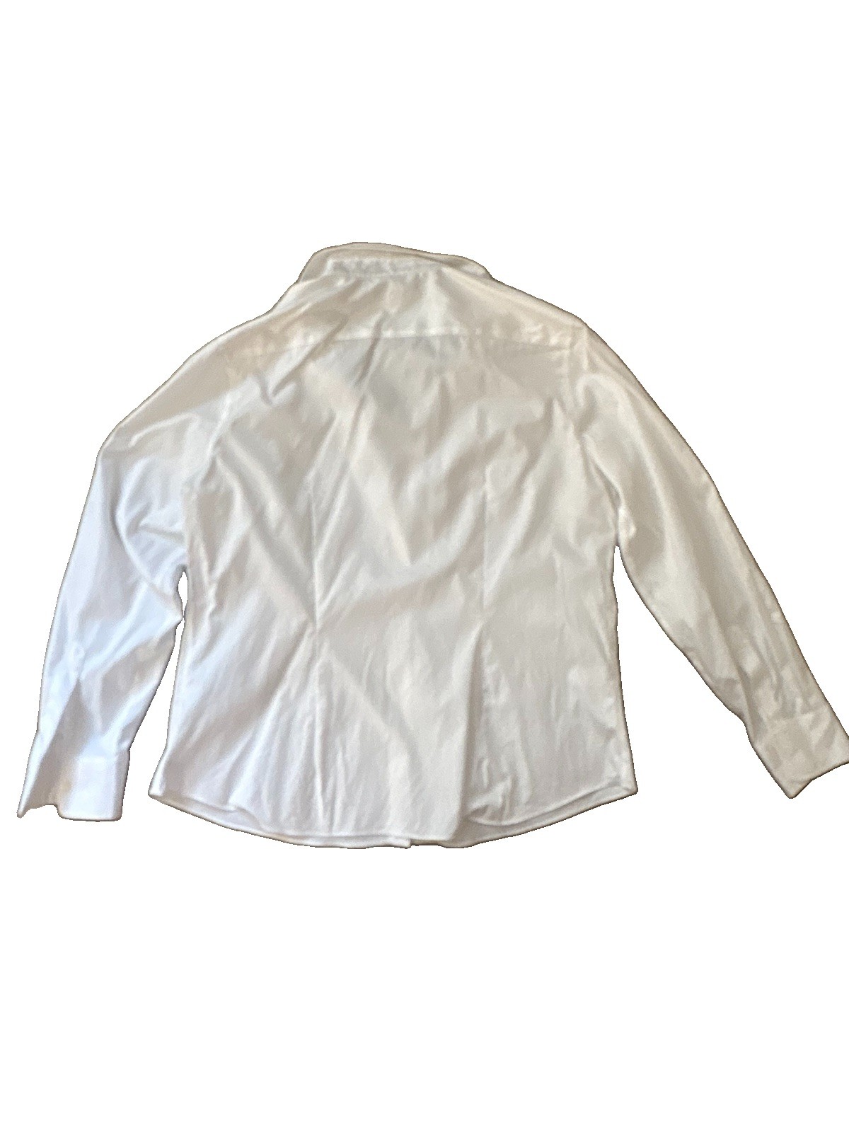 Lands’ End Shirt White Button Up Classic No Iron Collar Women’s size 14