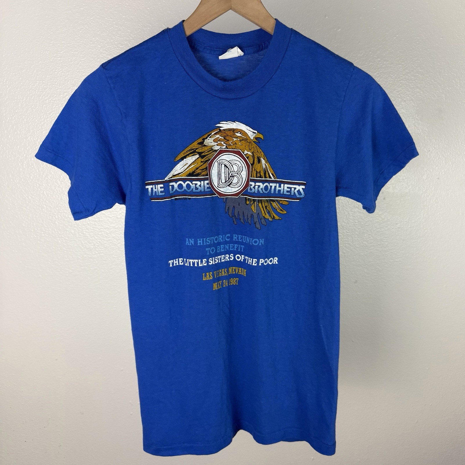 Vintage 80’s The Doobie Brothers Band Tour Single Stitch T Shirt Women’s Medium
