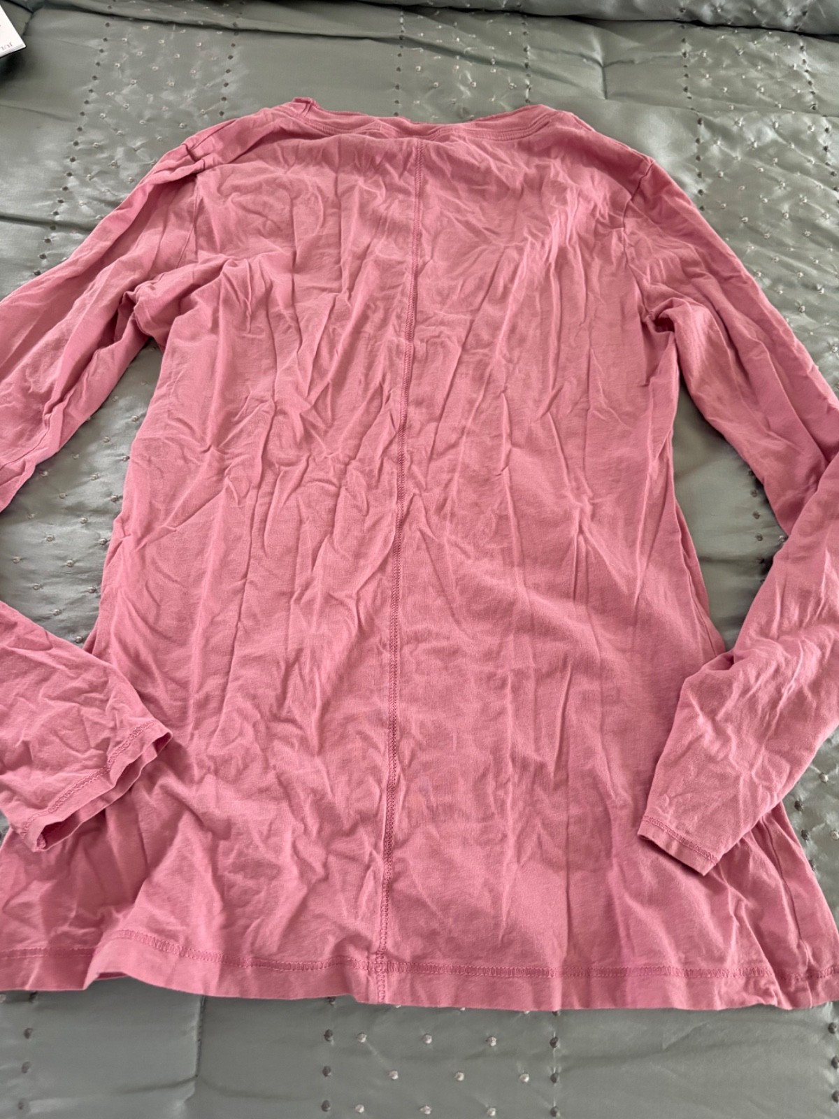 Banana Republic Long Sleeve Scoop Neck Pink Tee Shirt S Soft Pima Cotton VGC