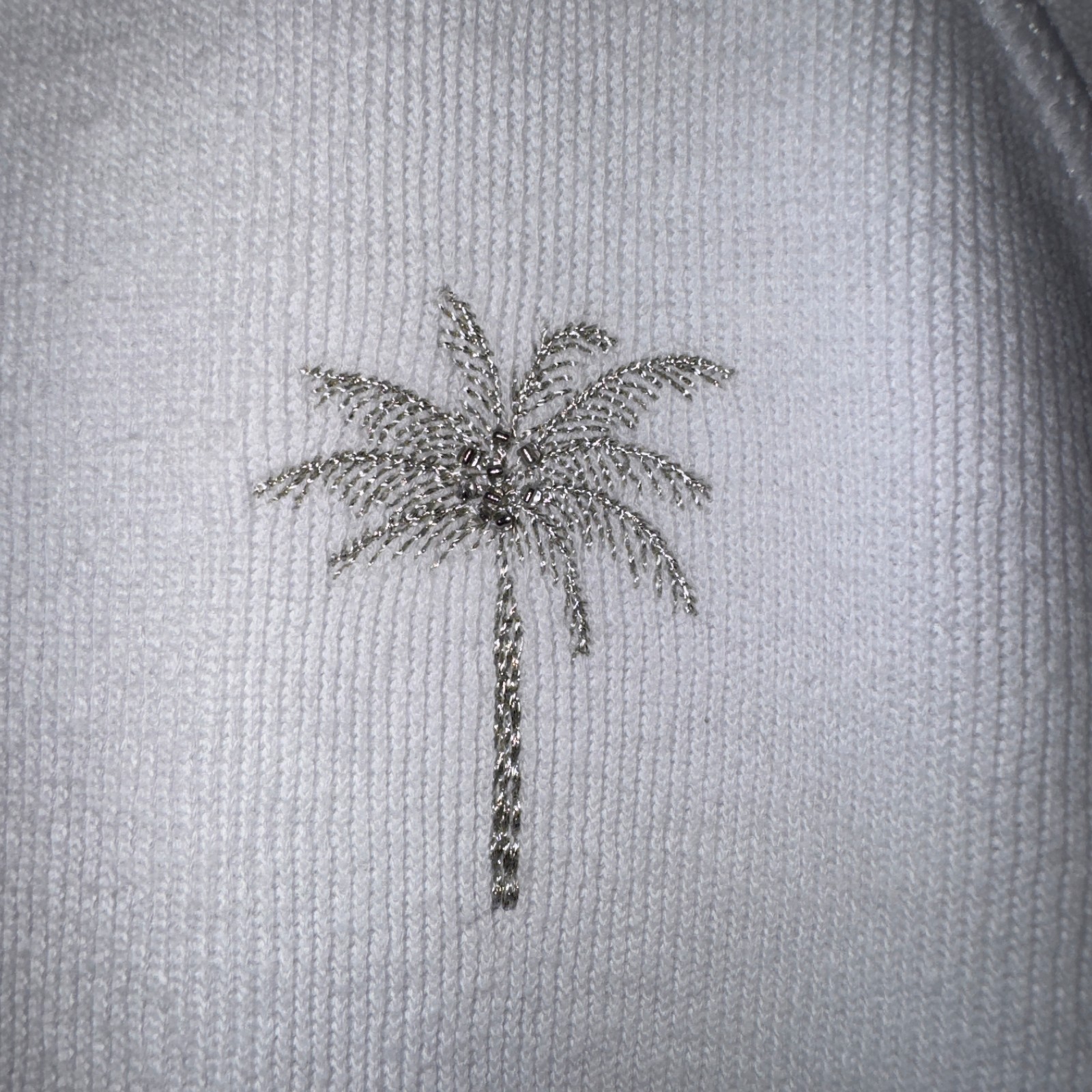 EUC TOMMY BAHAMA ARUBA EMBELLISHED PALM TREES FULL ZIP TOP JACKET SWEATSHIRT XL