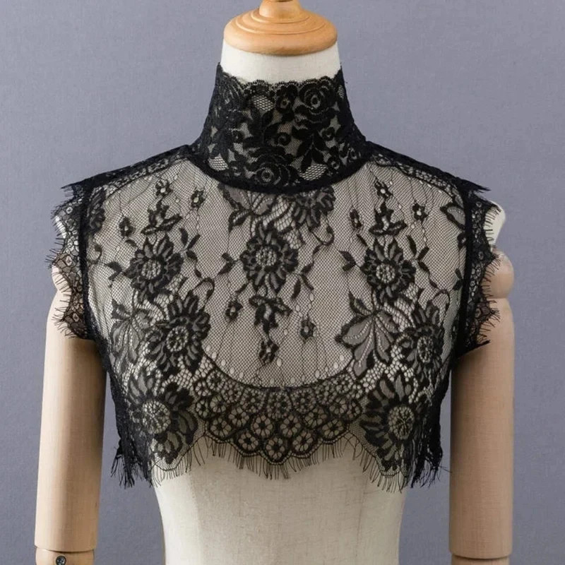 1Pc Korean Style Lady Detachable Lace Hollowed Out Fake Collar Cuff Choker Tie