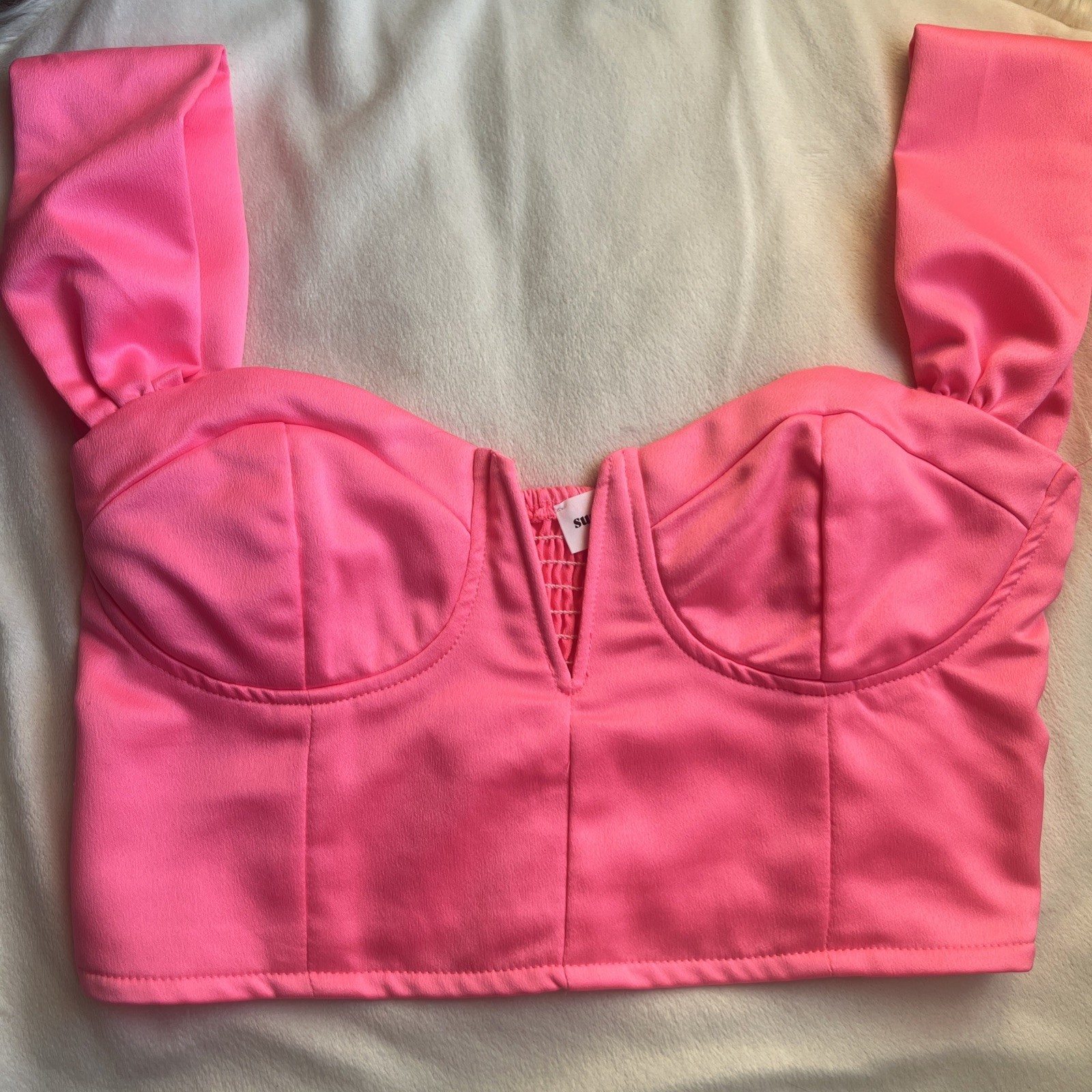 Superdown Sweetheart Top PINK Sz Sm