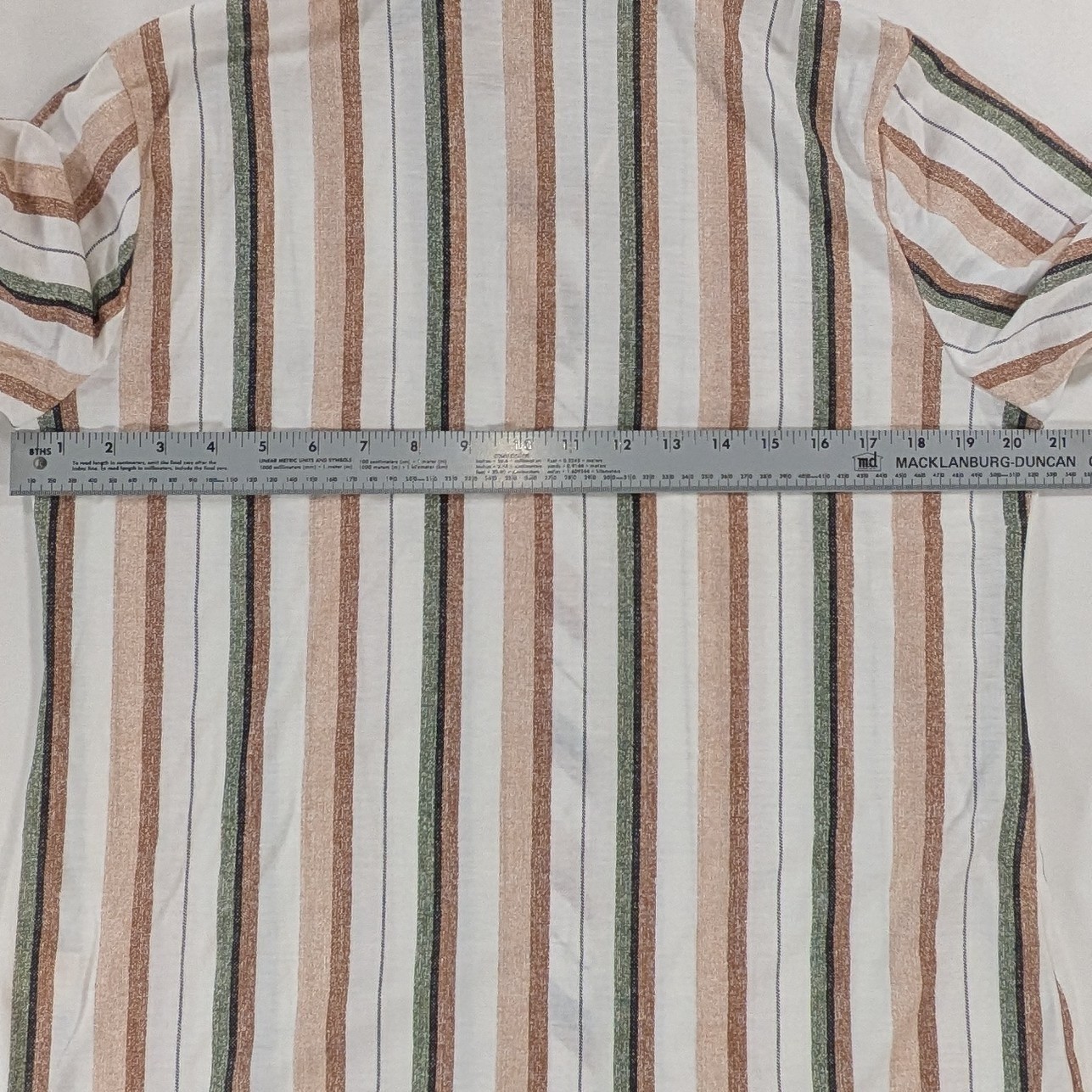 Eden Olivia Blouse Large 3/4 roll tab sleeve button up Multi Stripe women’s